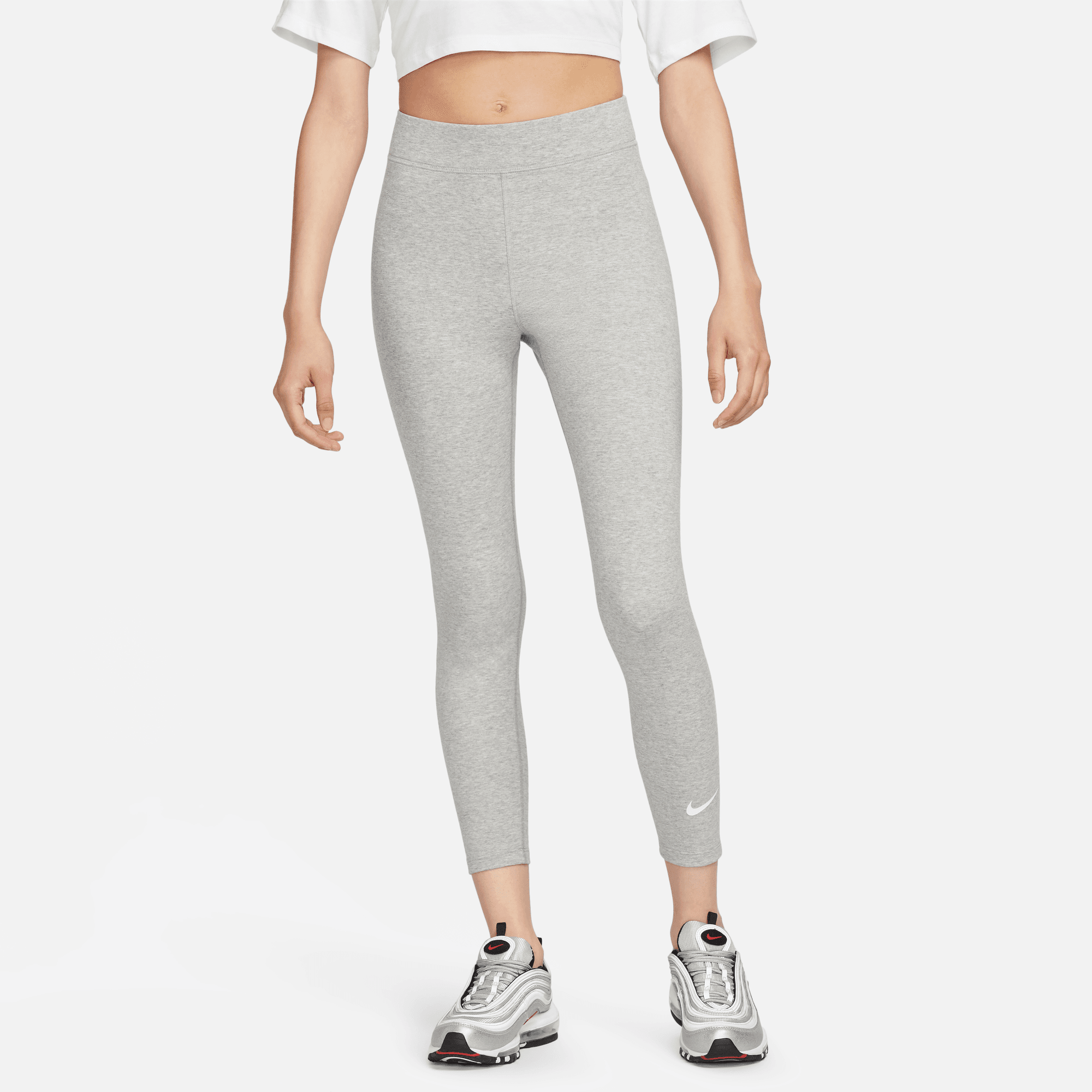 NIKE SPORTSWEAR CLASSICS WOMEN'S HIGH-WAISTED 7/8 LEGGINGS DK GREY ...