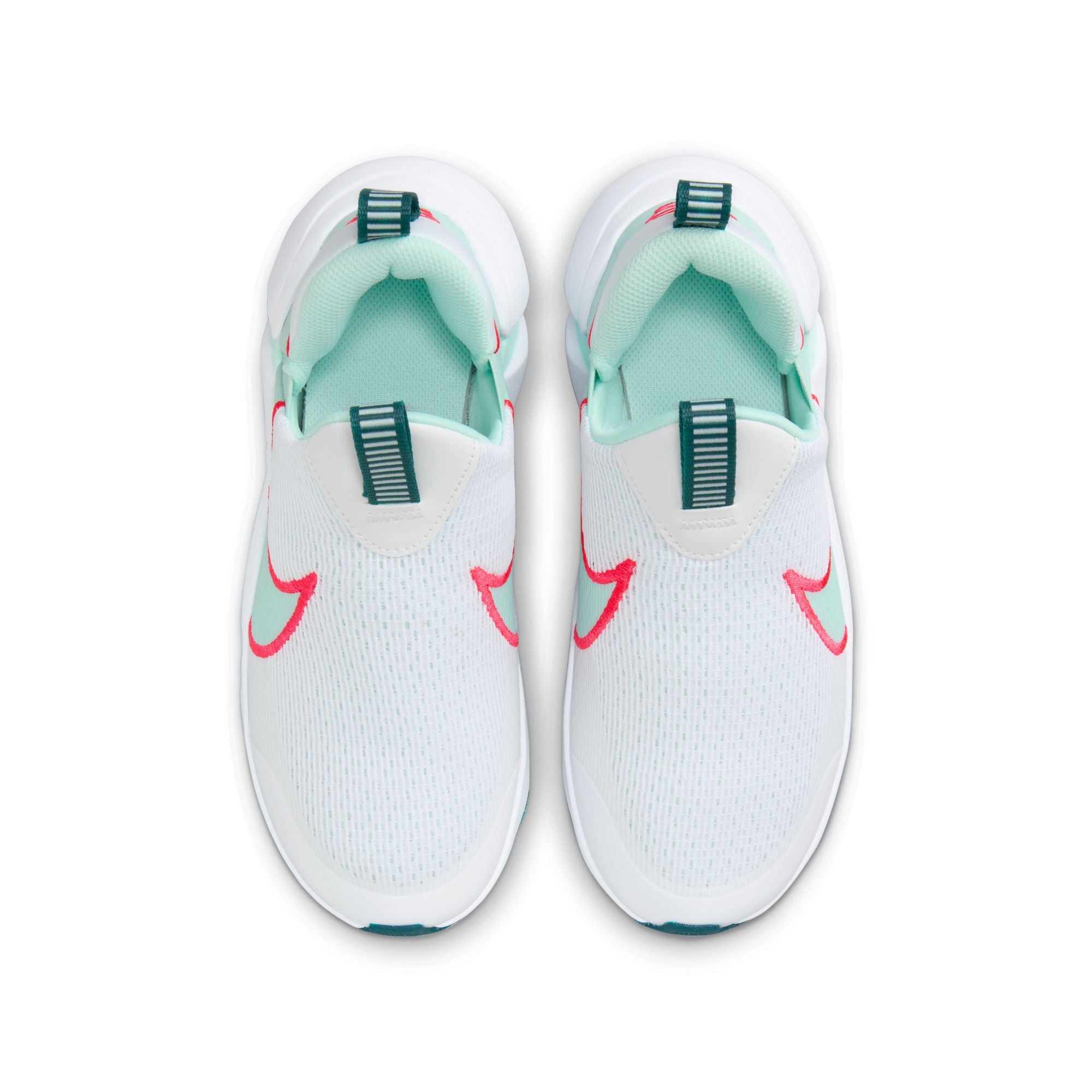 NIKE FLEX PLUS 2 BIG KIDS' RUNNING SHOES WHITE/SIREN RED-JADE ICE