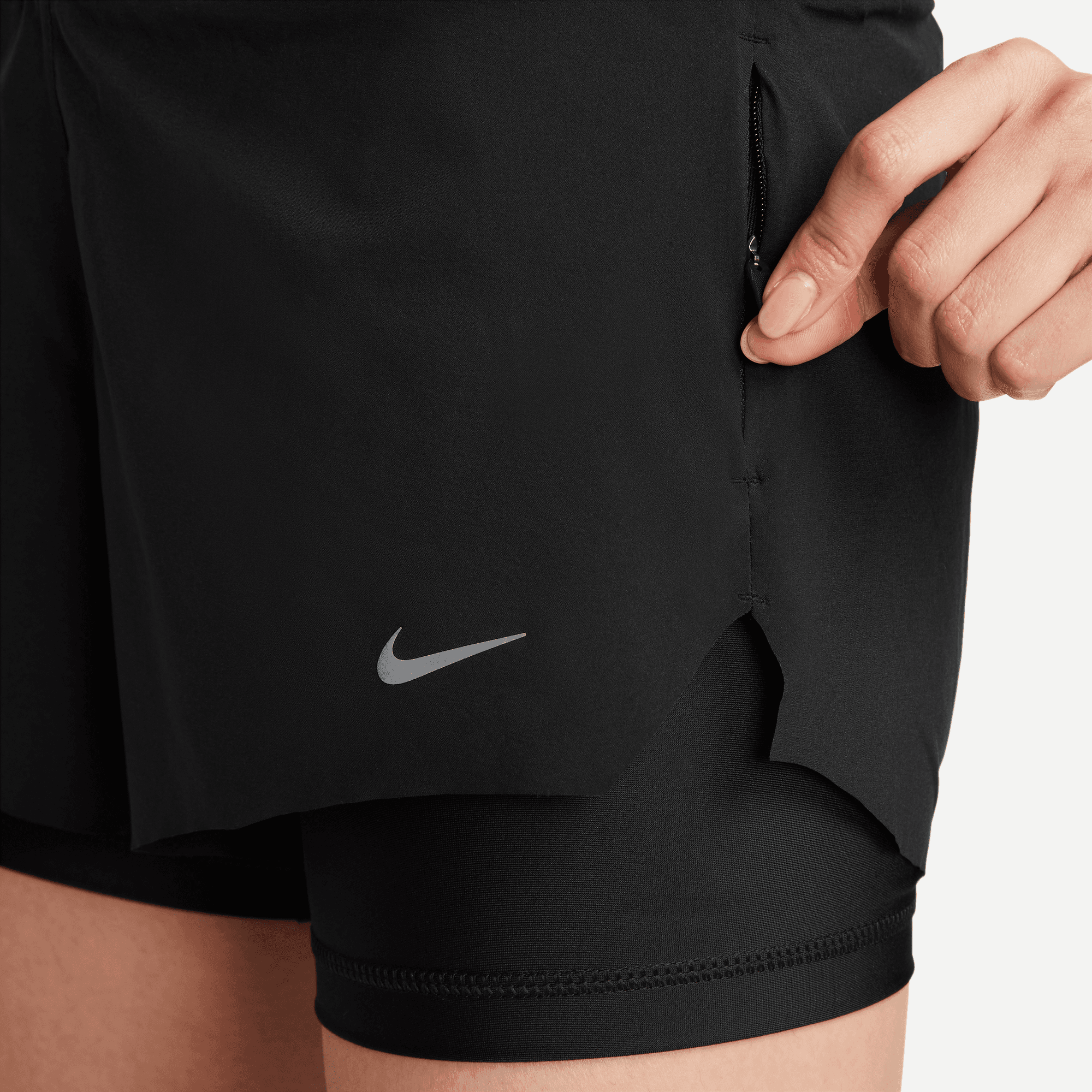 Nike Dri-FIT Swift Women's Mid-Rise 3 2-in-1 Running Shorts with Pockets