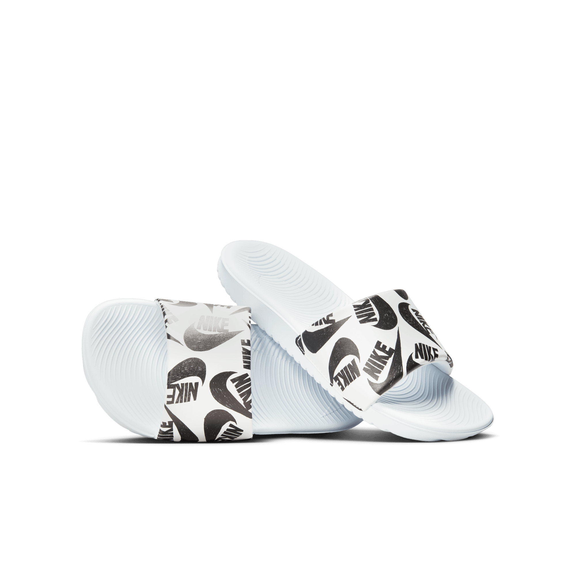 NIKE KAWA SE JDI LITTLE BIG KIDS SLIDES FOOTBALL GREY BLACK SUMMIT WHITE Park Access