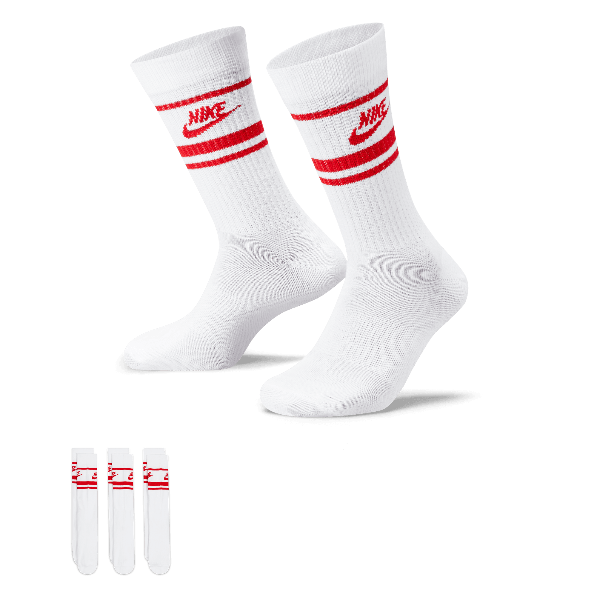 NIKE SPORTSWEAR DRI-FIT EVERYDAY ESSENTIAL CREW SOCKS (3 PAIRS)