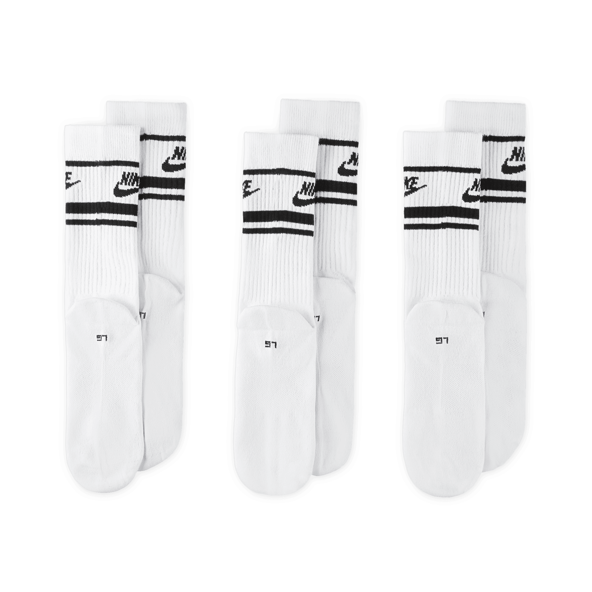 NIKE SPORTSWEAR DRI-FIT EVERYDAY ESSENTIAL CREW SOCKS (3 PAIRS)