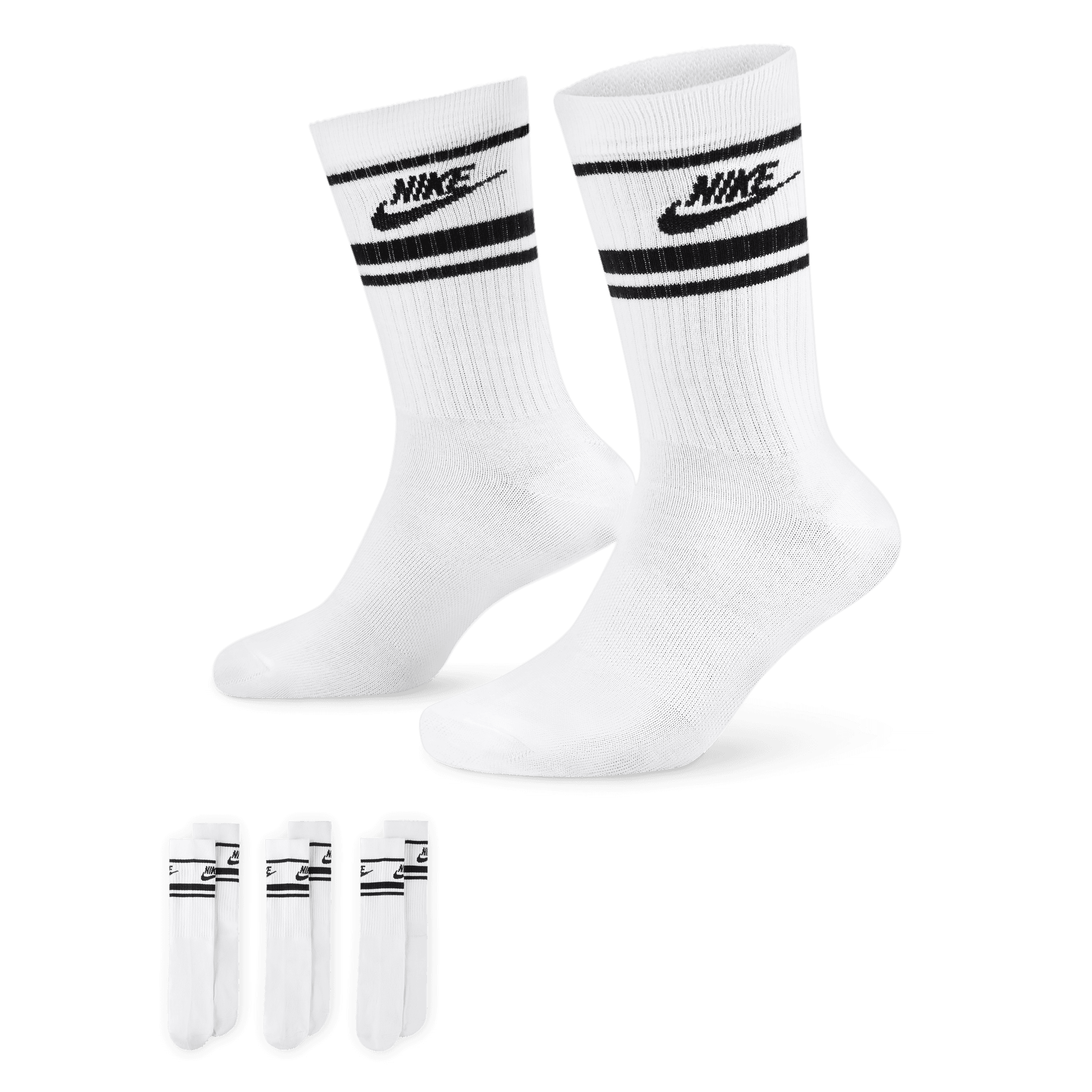 NIKE SPORTSWEAR DRI-FIT EVERYDAY ESSENTIAL CREW SOCKS (3 PAIRS)