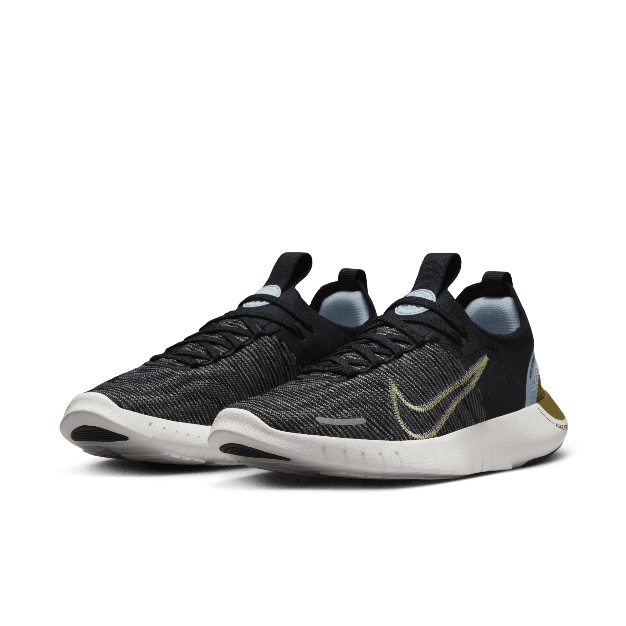 NIKE FREE RN NN WOMEN S ROAD RUNNING SHOES BLACK SOFT YELLOW IRON