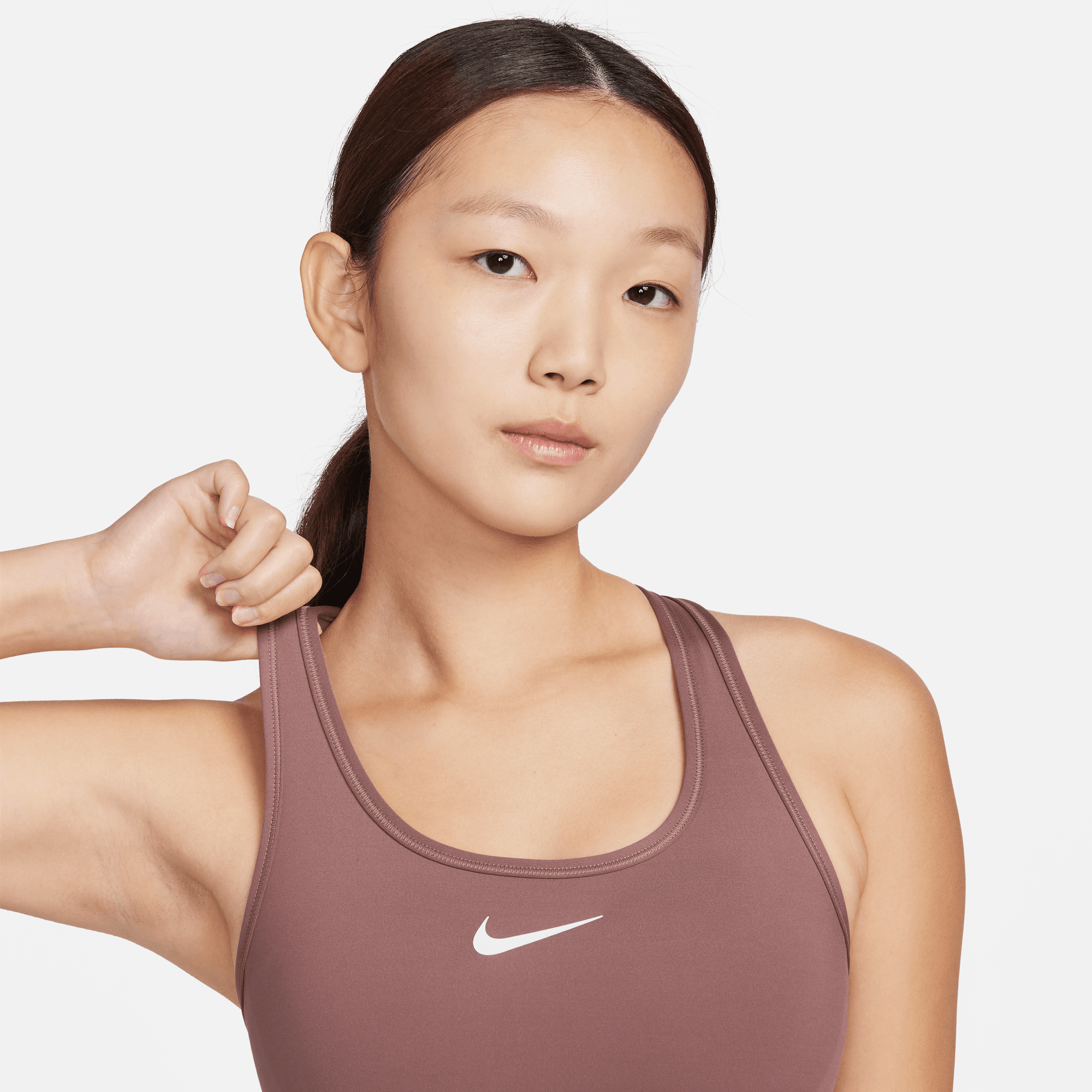 Nike Women's Swoosh Medium-support Padded Sports Bra Tank Top In