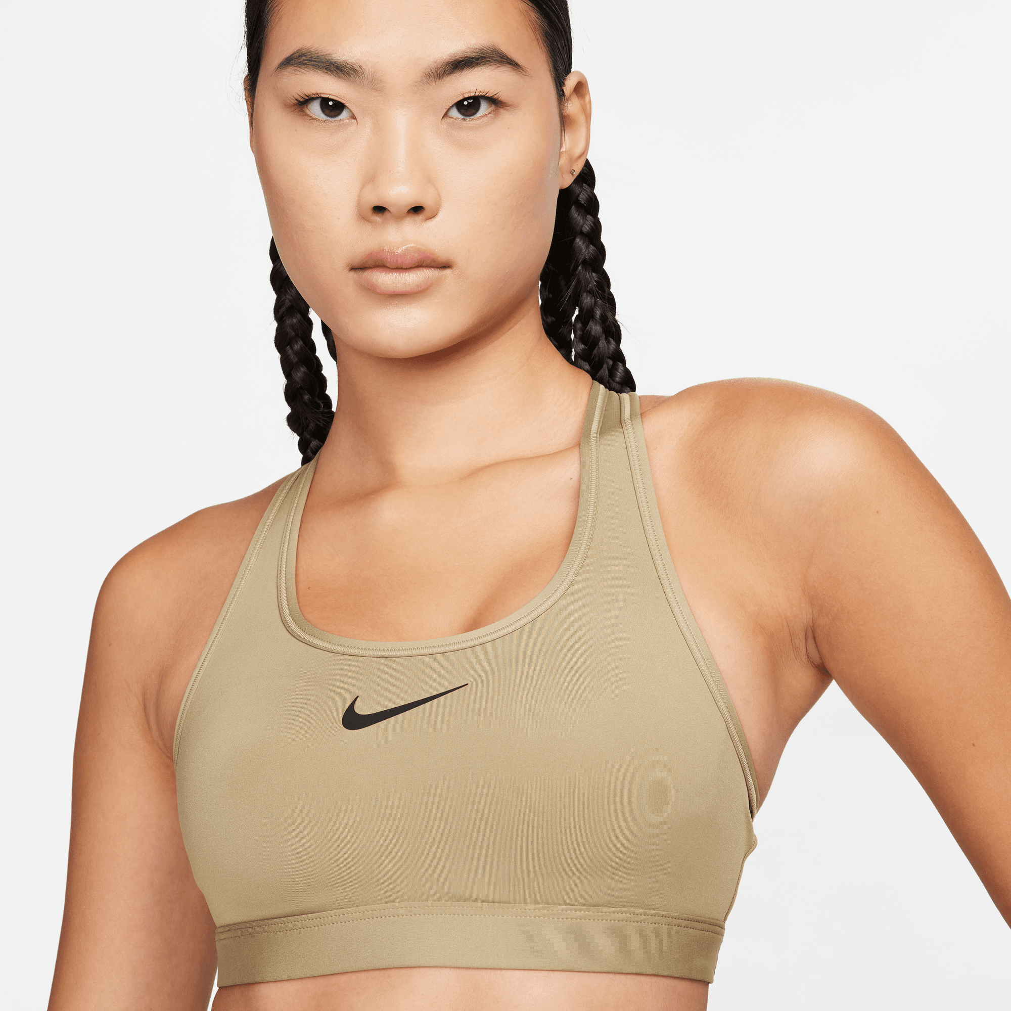 NIKE SWOOSH MEDIUM SUPPORT WOMEN'S PADDED SPORTS BRA NEUTRAL OLIVE ...