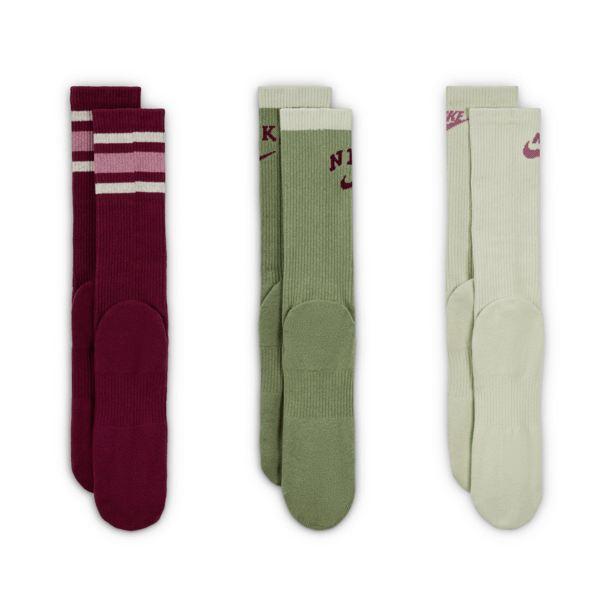 NIKE EVERYDAY PLUS CUSHIONED CREW SOCKS (3 PAIRS)