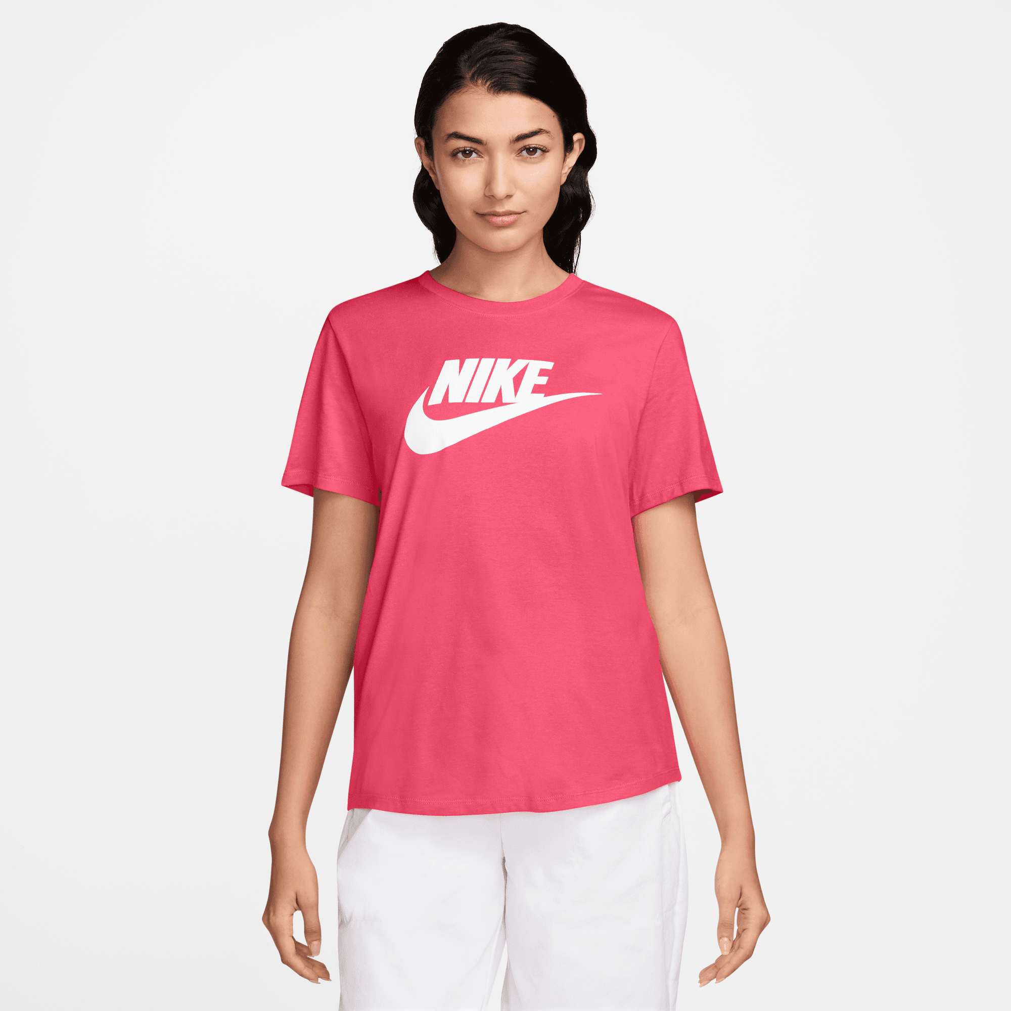 NIKE SPORTSWEAR ESSENTIALS WOMEN'S LOGO T-SHIRT ASTER PINK/WHITE – Park ...