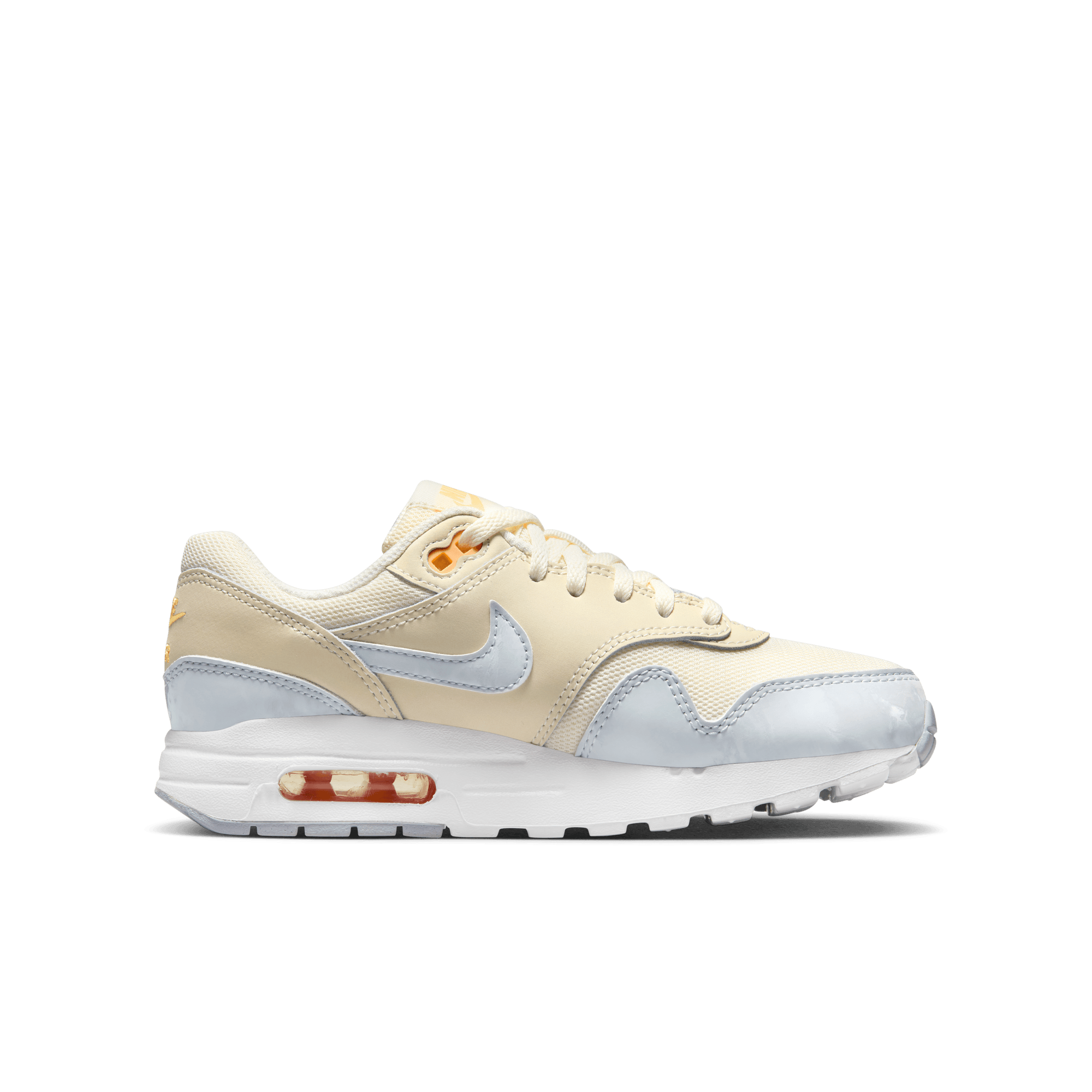 AIR MAX 1 BIG KIDS SHOES PALE IVORY FOOTBALL GREY MELON TINT