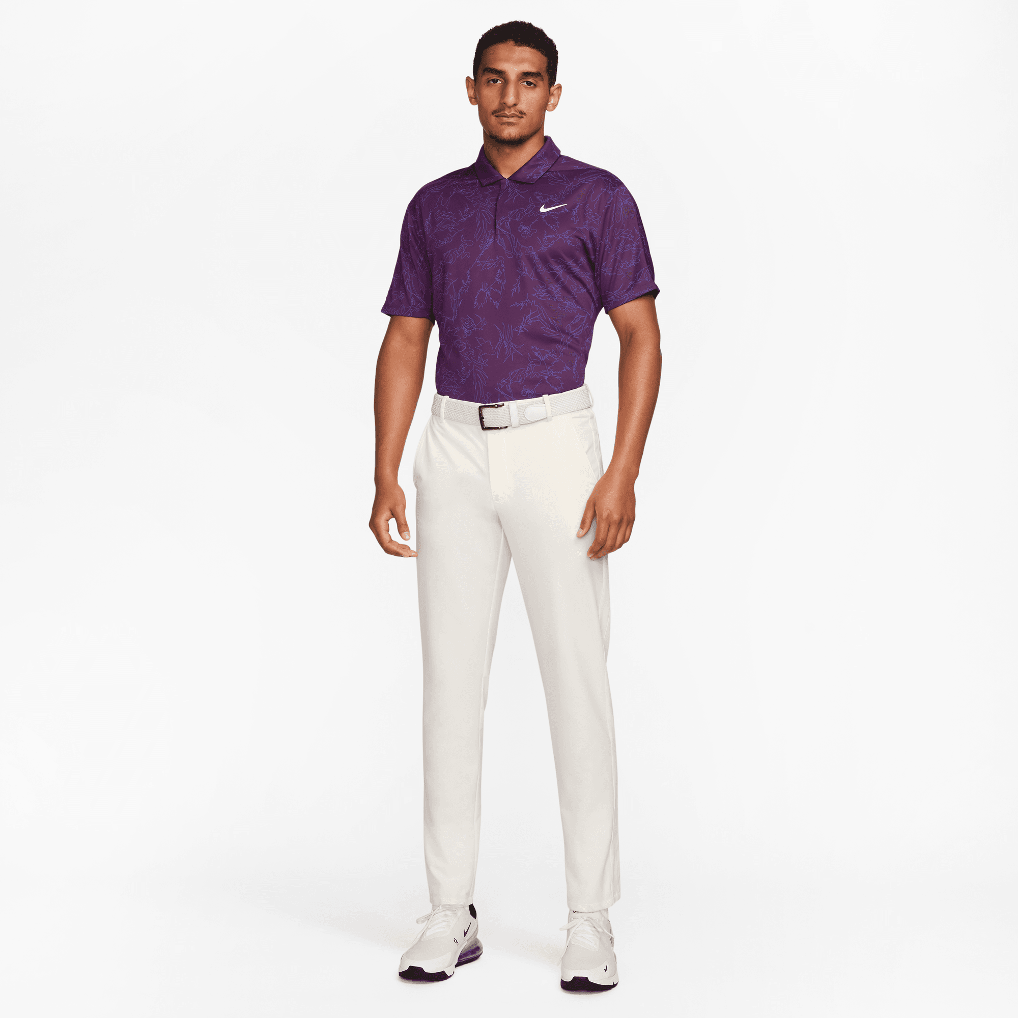 Tiger woods purple nike shirt hotsell