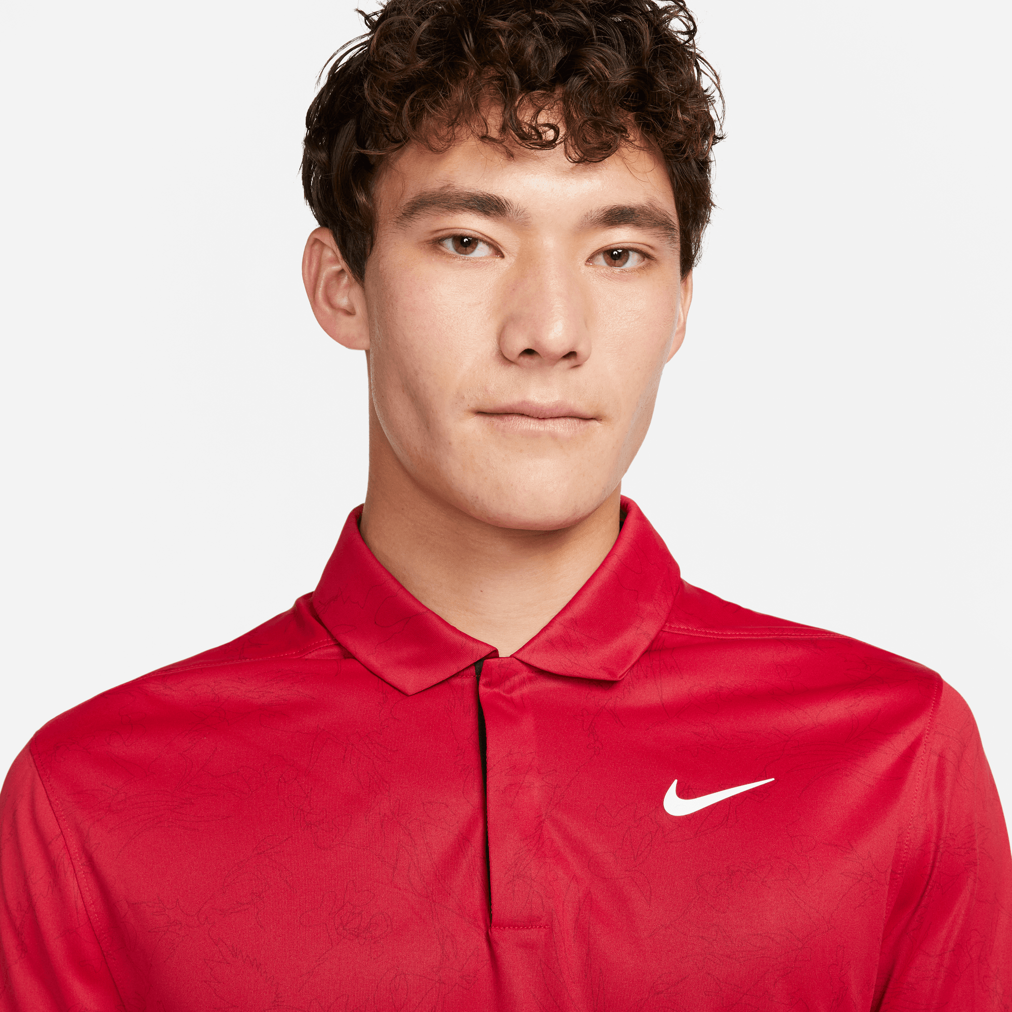 Tiger red top golf shirt