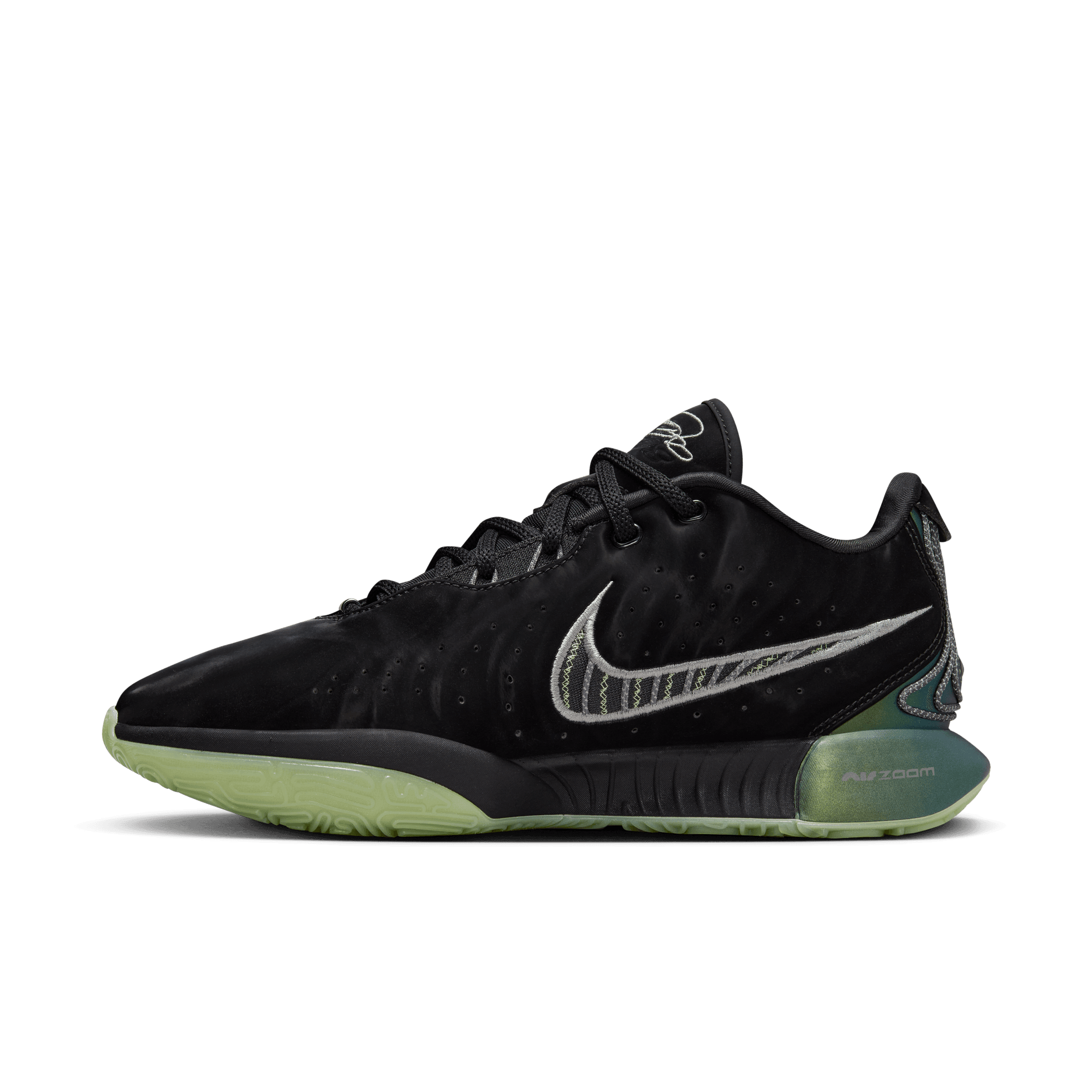 Lebron green and white shoes on sale