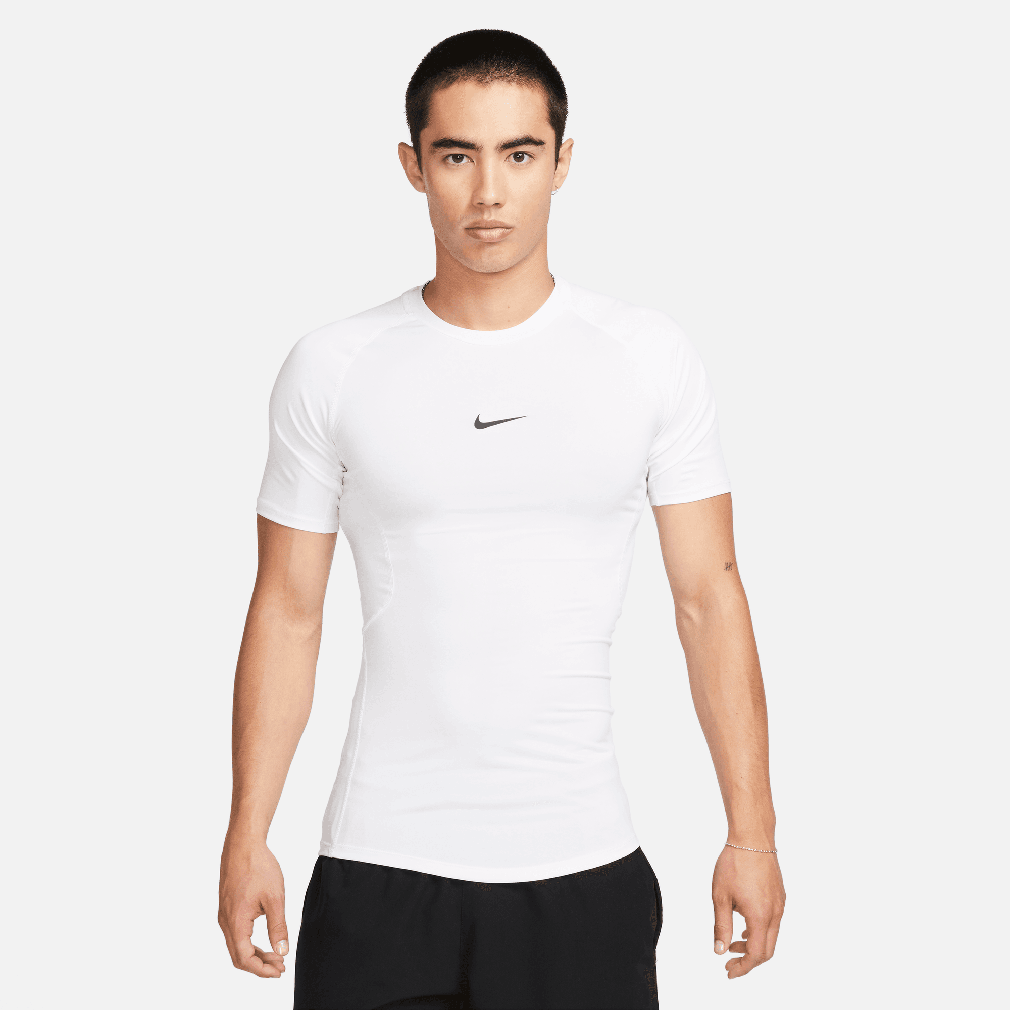 NIKE PRO MEN'S DRI-FIT TIGHT SHORT-SLEEVE FITNESS TOP