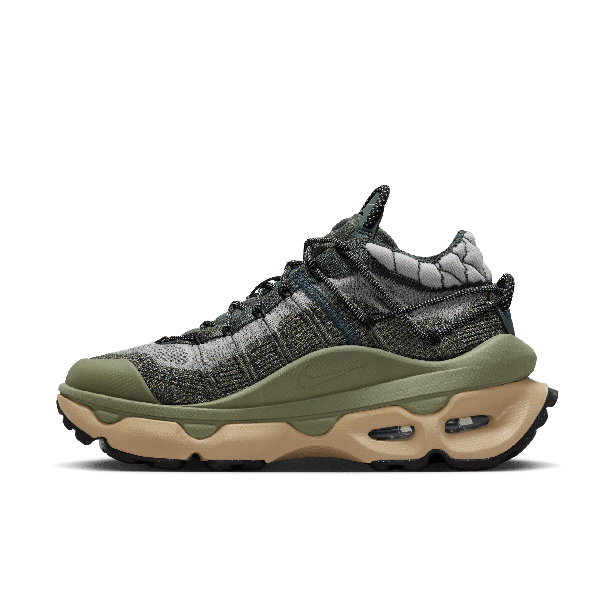 Nike flyknit green womens sales