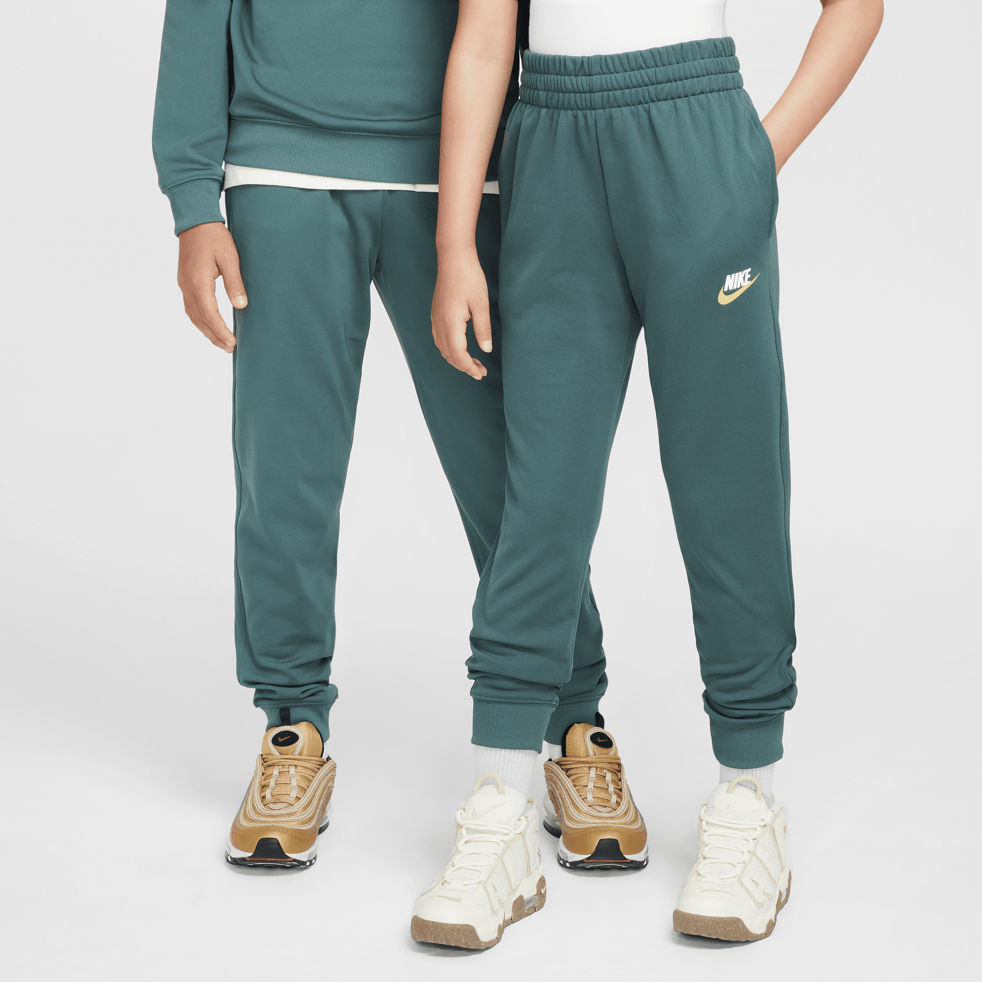 Nike green and white tracksuit sales