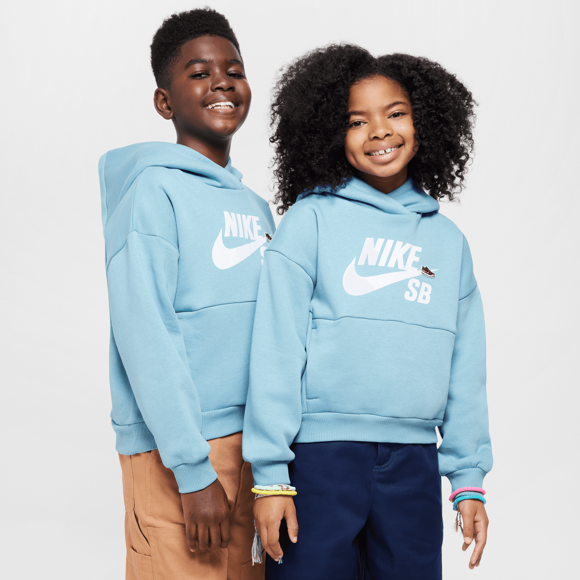 NIKE SB ICON FLEECE EASYON BIG KIDS' OVERSIZED PULLOVER HOODIE