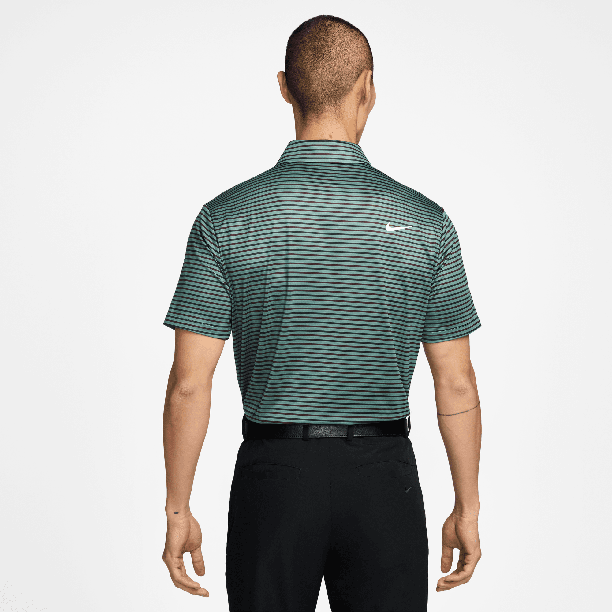 NIKE TOUR MENS DRI-FIT STRIPED GOLF POLO