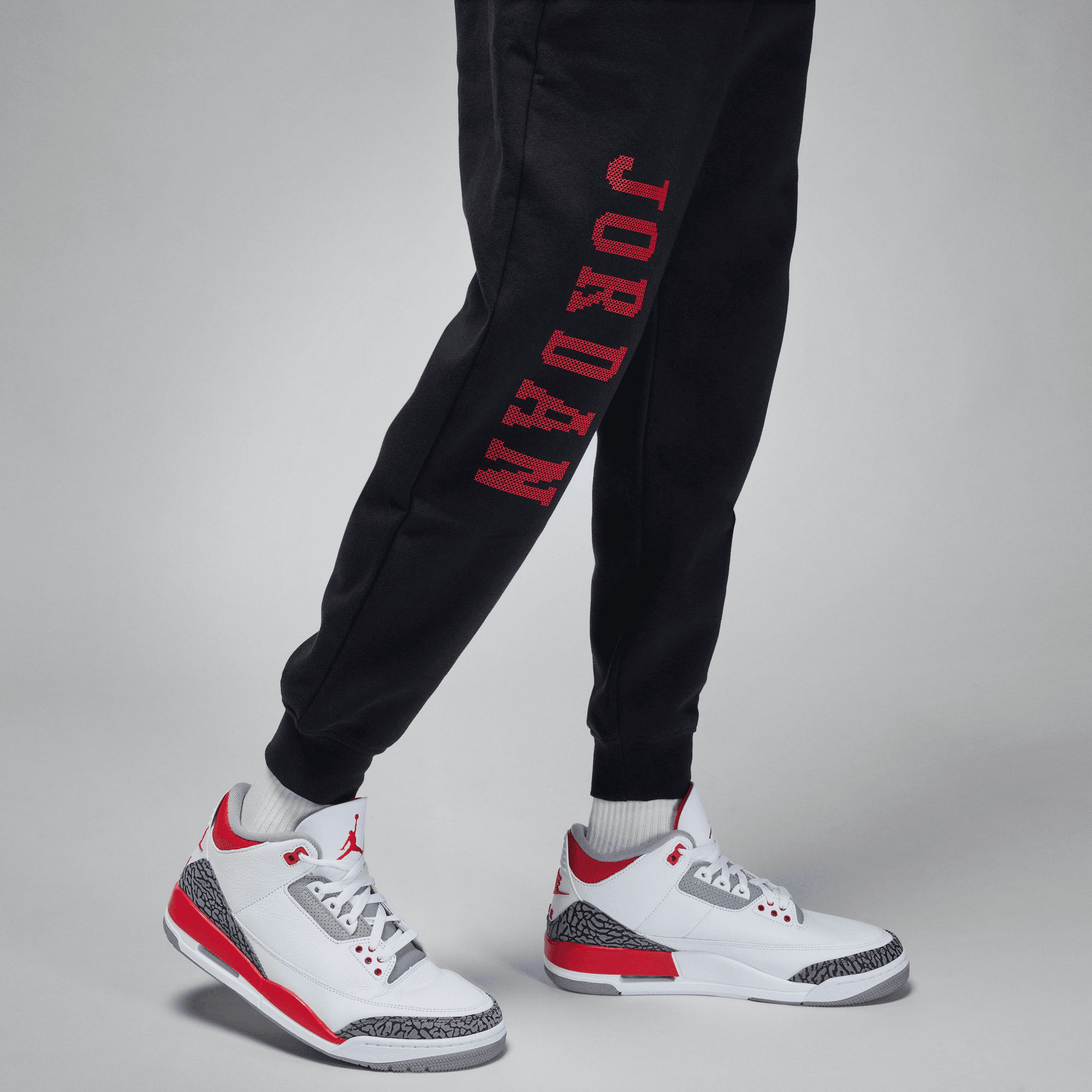 JORDAN ESSENTIALS HOLIDAY MEN S FLEECE PANTS BLACK GYM RED Park