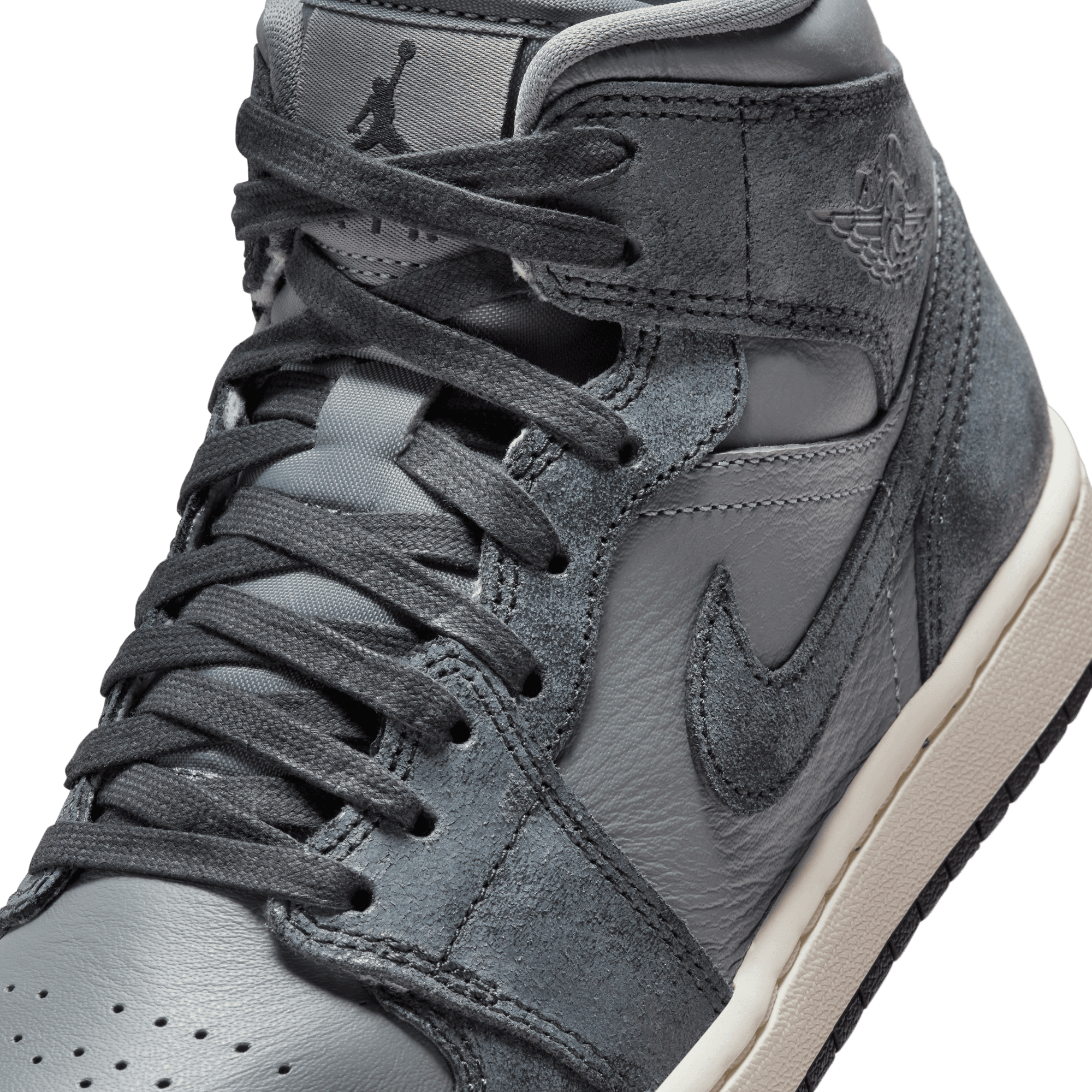 AIR JORDAN 1 MID SE WOMEN S SHOES SMOKE GREY OFF NOIR SAIL Park