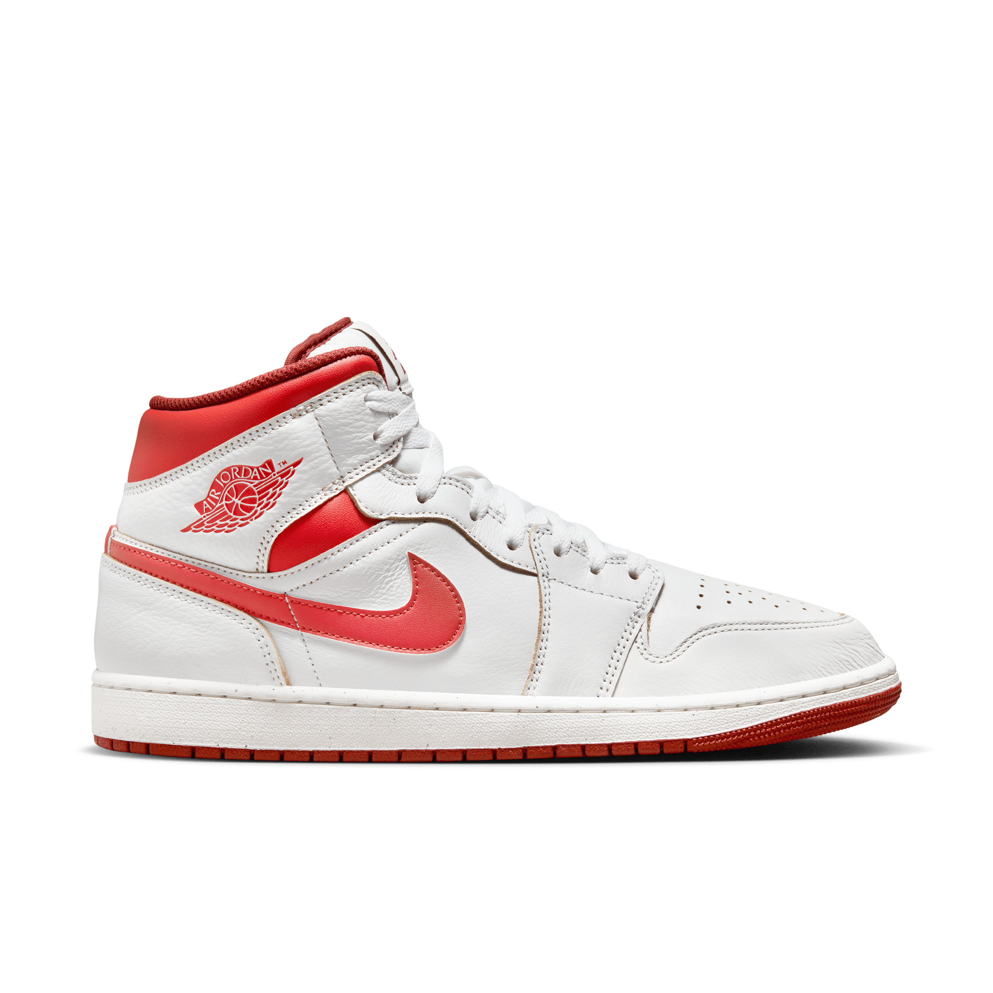 AIR JORDAN 1 MID SE MEN'S SHOES WHITE/LOBSTERDUNE REDSAIL Park Access