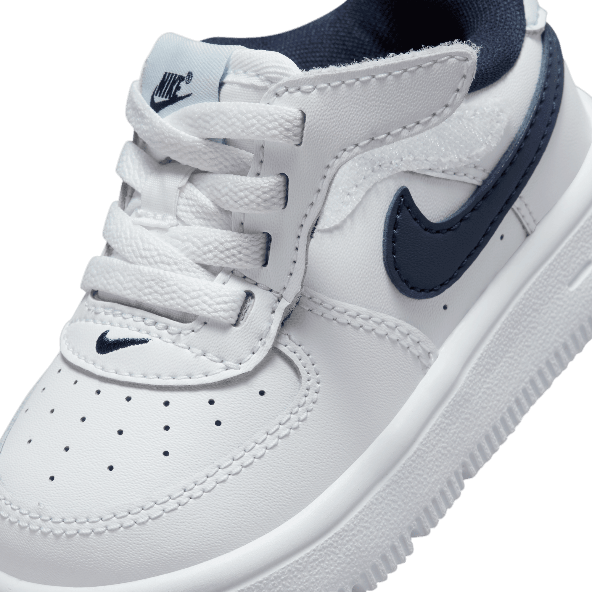 NIKE FORCE 1 LOW EASYON BABY/TODDLER SHOES WHITE/MIDNIGHT NAVY-FOOTBALL ...