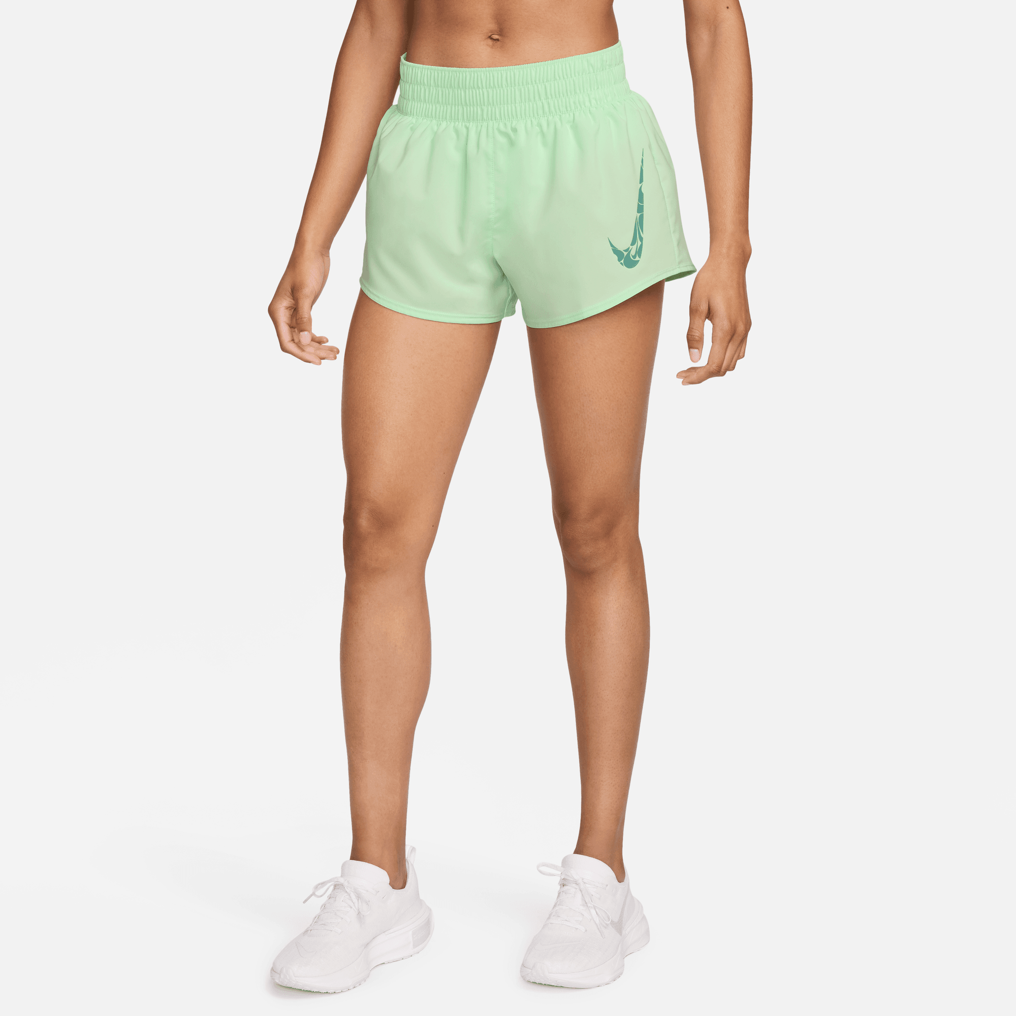 NIKE ONE  WOMEN'S DRI-FIT MID-RISE 3" BRIEF-LINED SHORTS