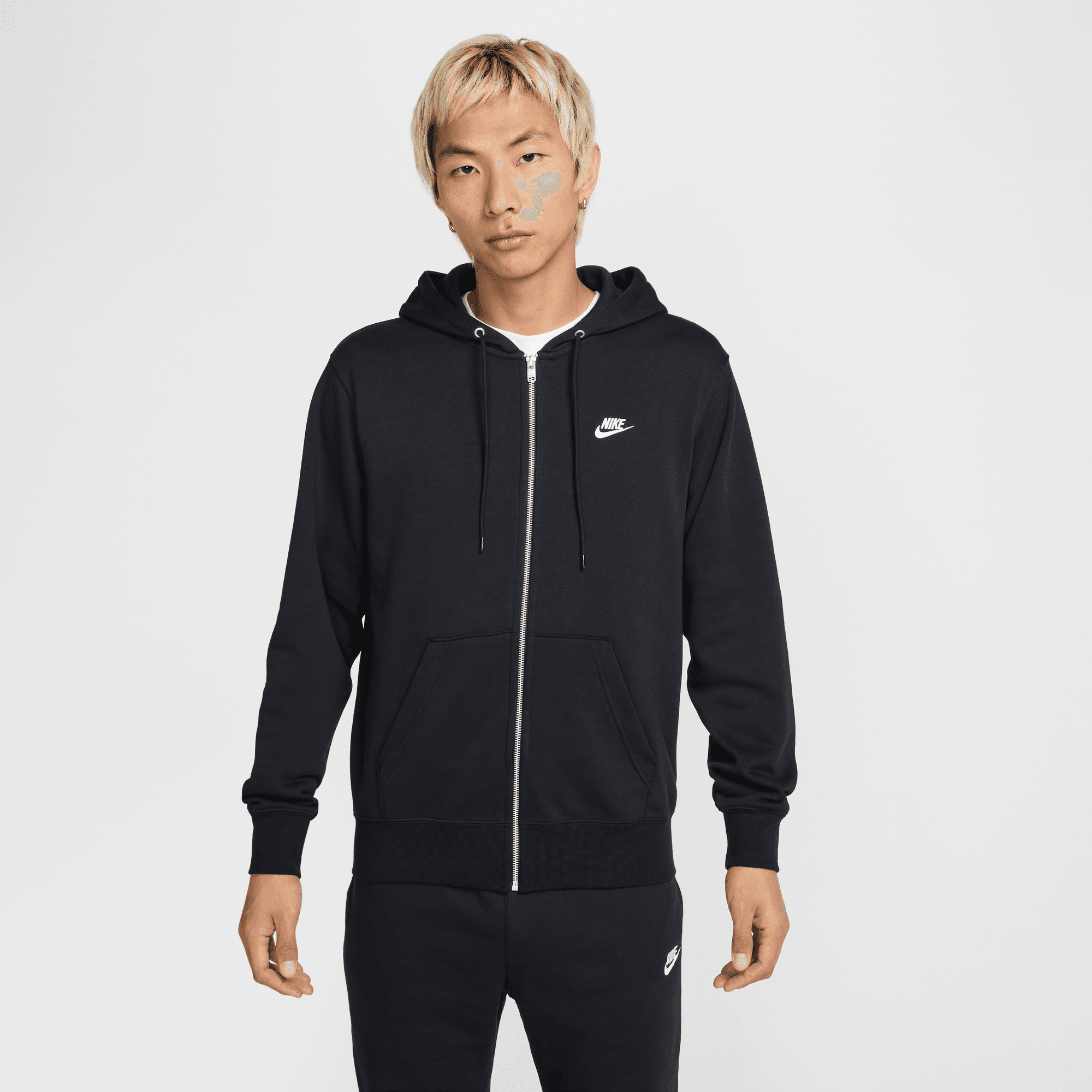 NIKE CLUB MEN'S FULL-ZIP FRENCH TERRY HOODIE