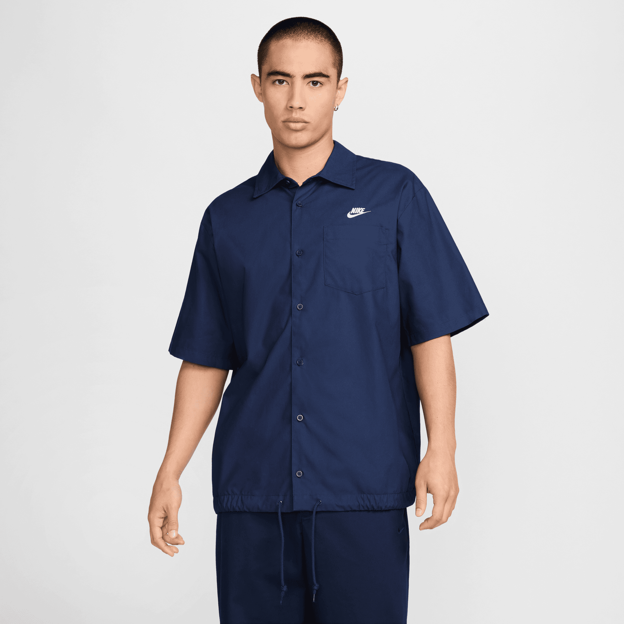 NIKE CLUB MEN'S SHORT-SLEEVE OXFORD BUTTON-UP SHIRT