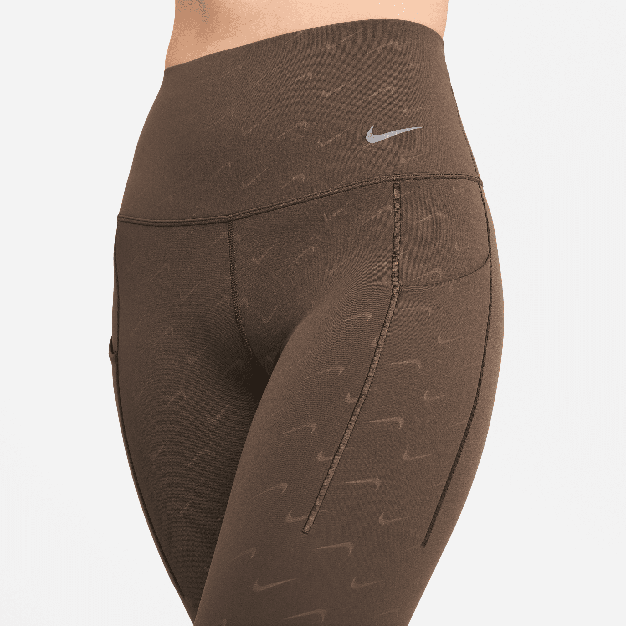 NIKE UNIVERSA WOMEN'S MEDIUM-SUPPORT HIGH-WAISTED 7/8 PRINTED LEGGINGS WITH POCKETS