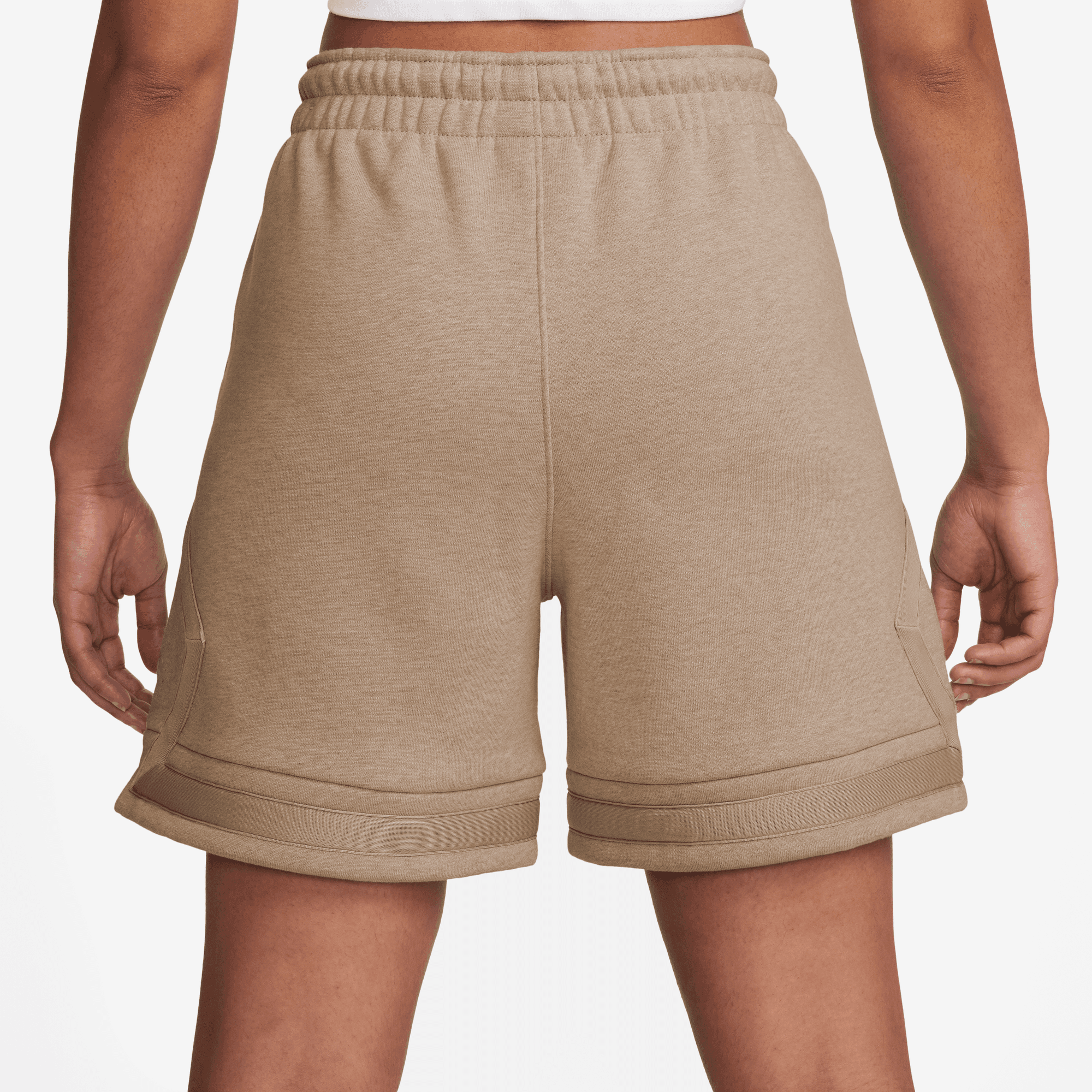 JORDAN FLIGHT FLEECE WOMEN S DIAMOND SHORTS LEGEND MD BROWN HTR