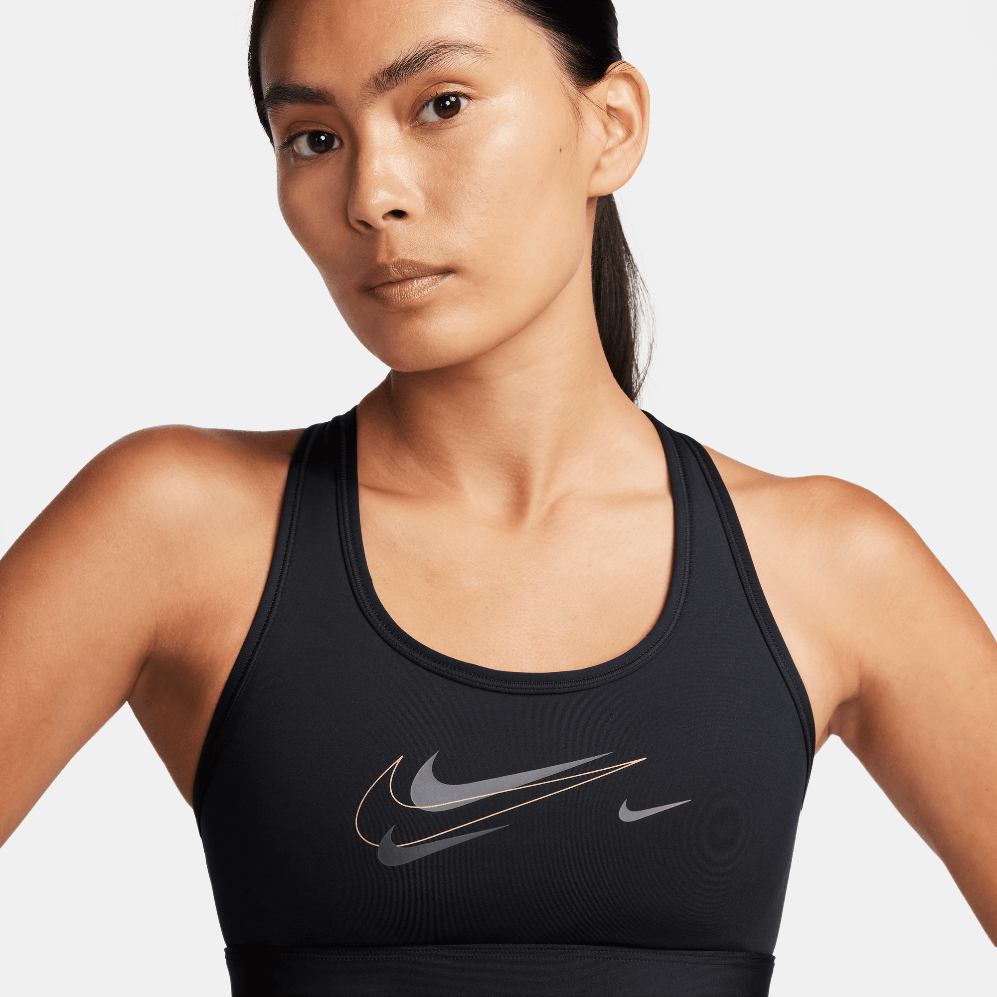 Nike Swoosh Medium-Support Women's Padded Graphic Sports Bra. UK