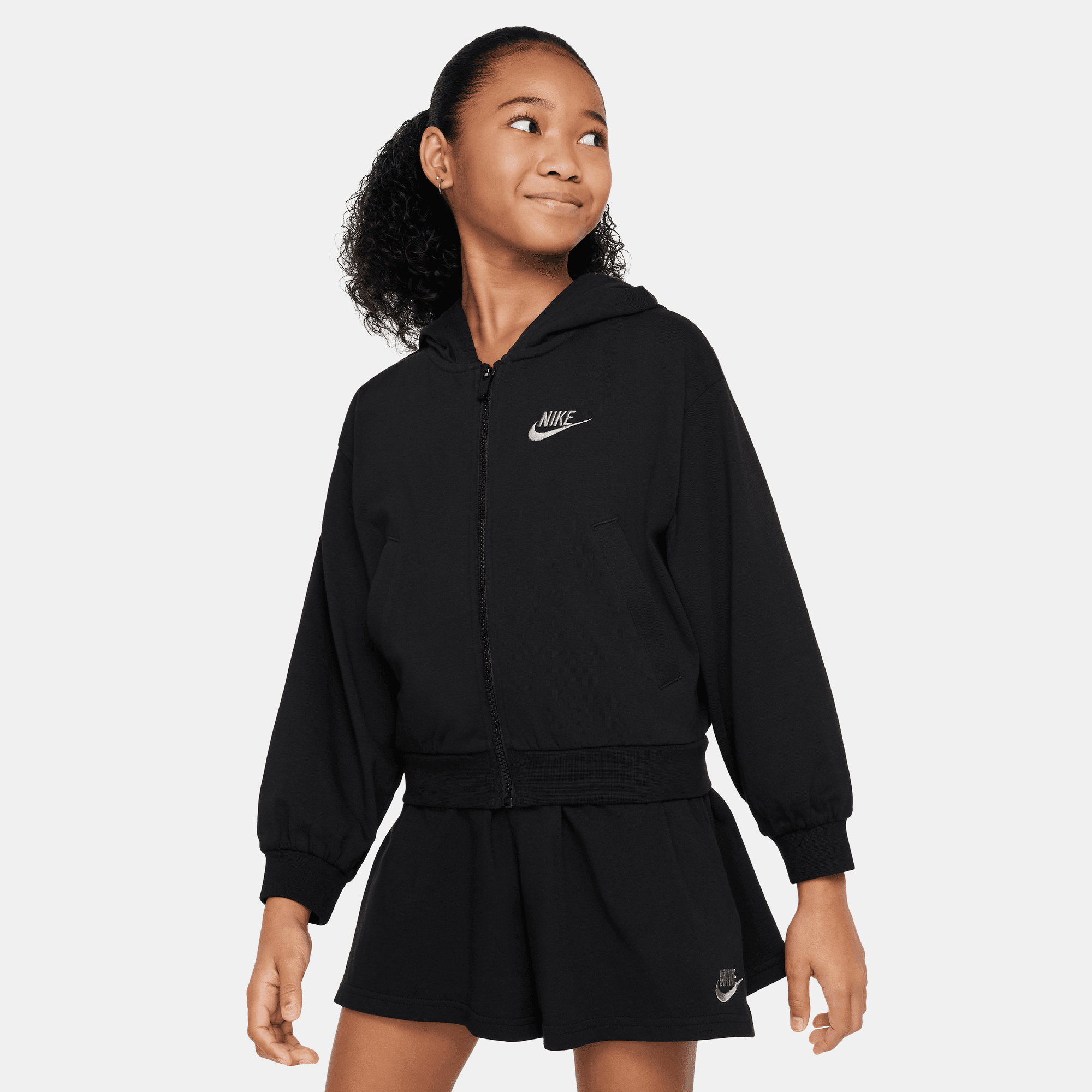 NIKE SPORTSWEAR BIG KIDS' (GIRLS) FULL-ZIP HOODIE