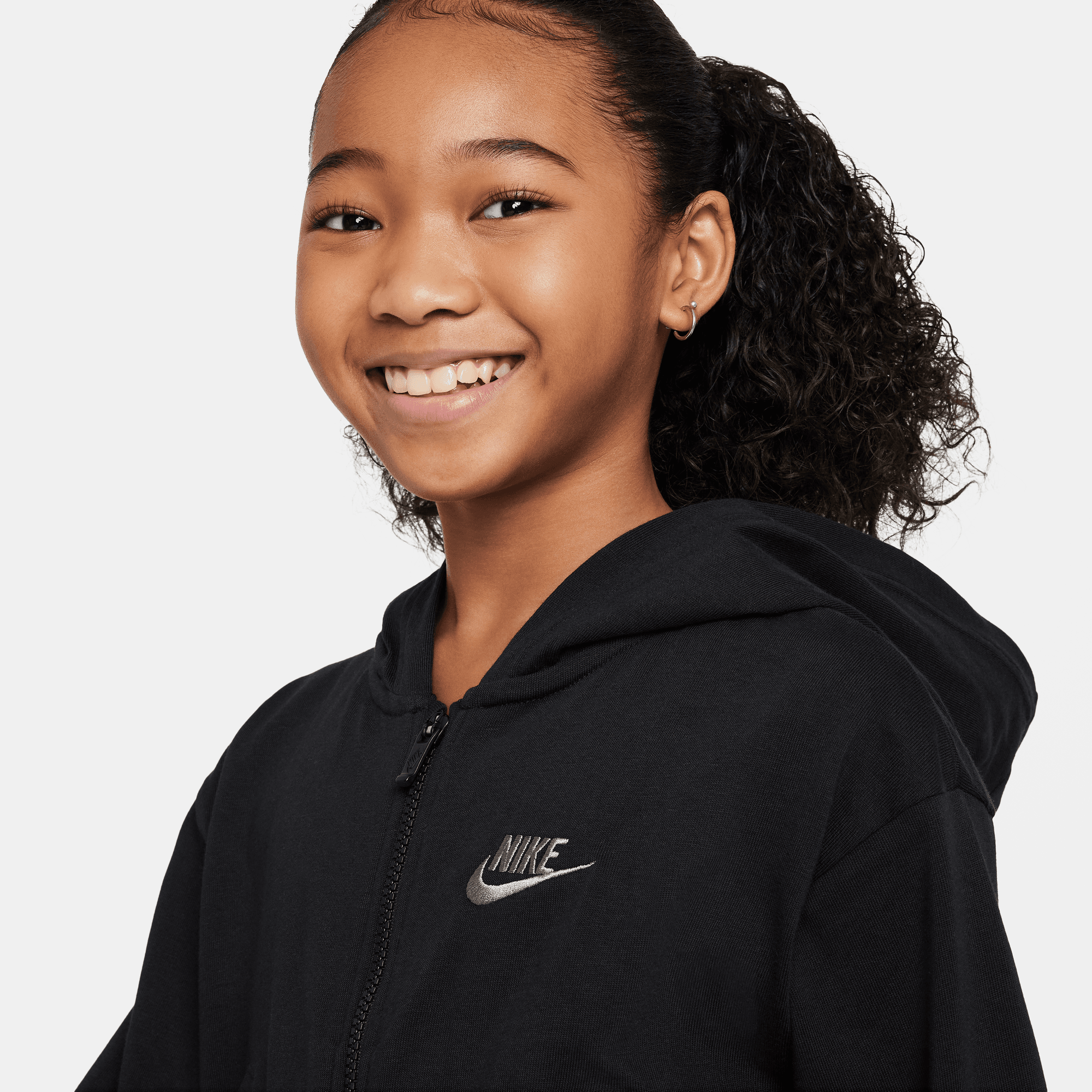 NIKE SPORTSWEAR BIG KIDS' (GIRLS) FULL-ZIP HOODIE