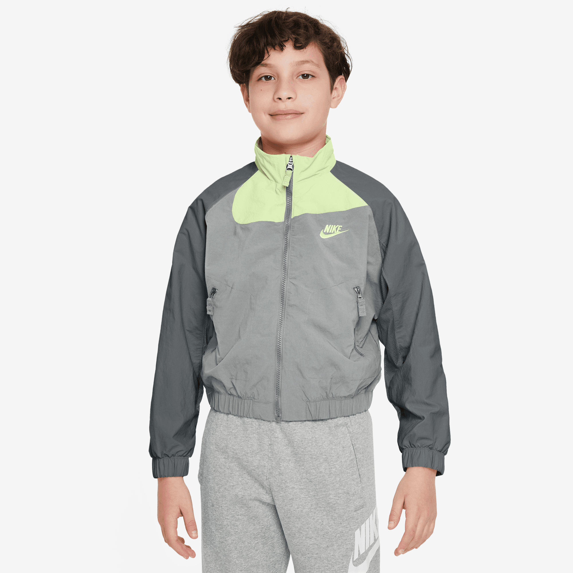 NIKE SPORTSWEAR AMPLIFY BIG KIDS' WOVEN FULL-ZIP JACKET