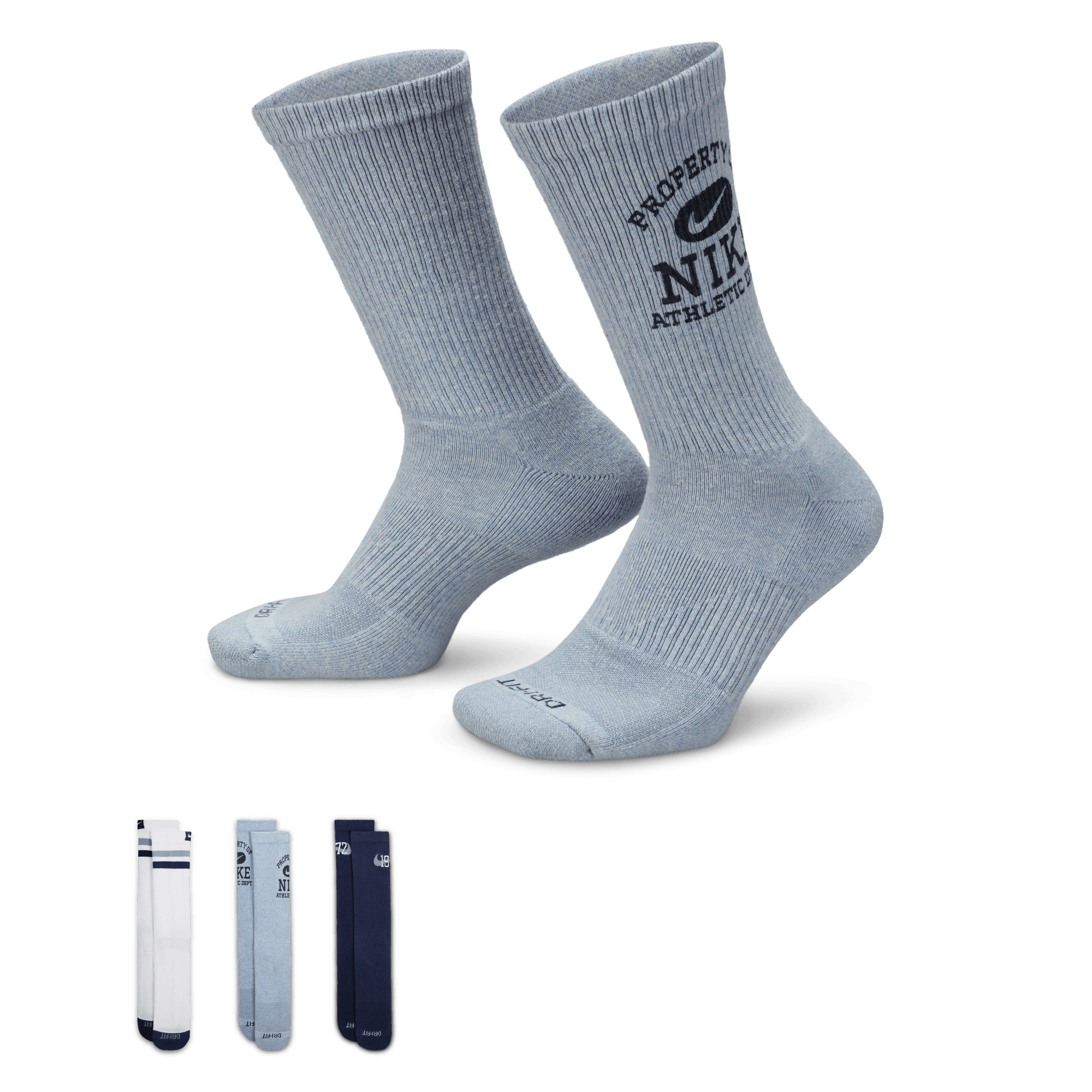 NIKE EVERYDAY CUSHIONED CREW SOCKS (3 PAIRS)