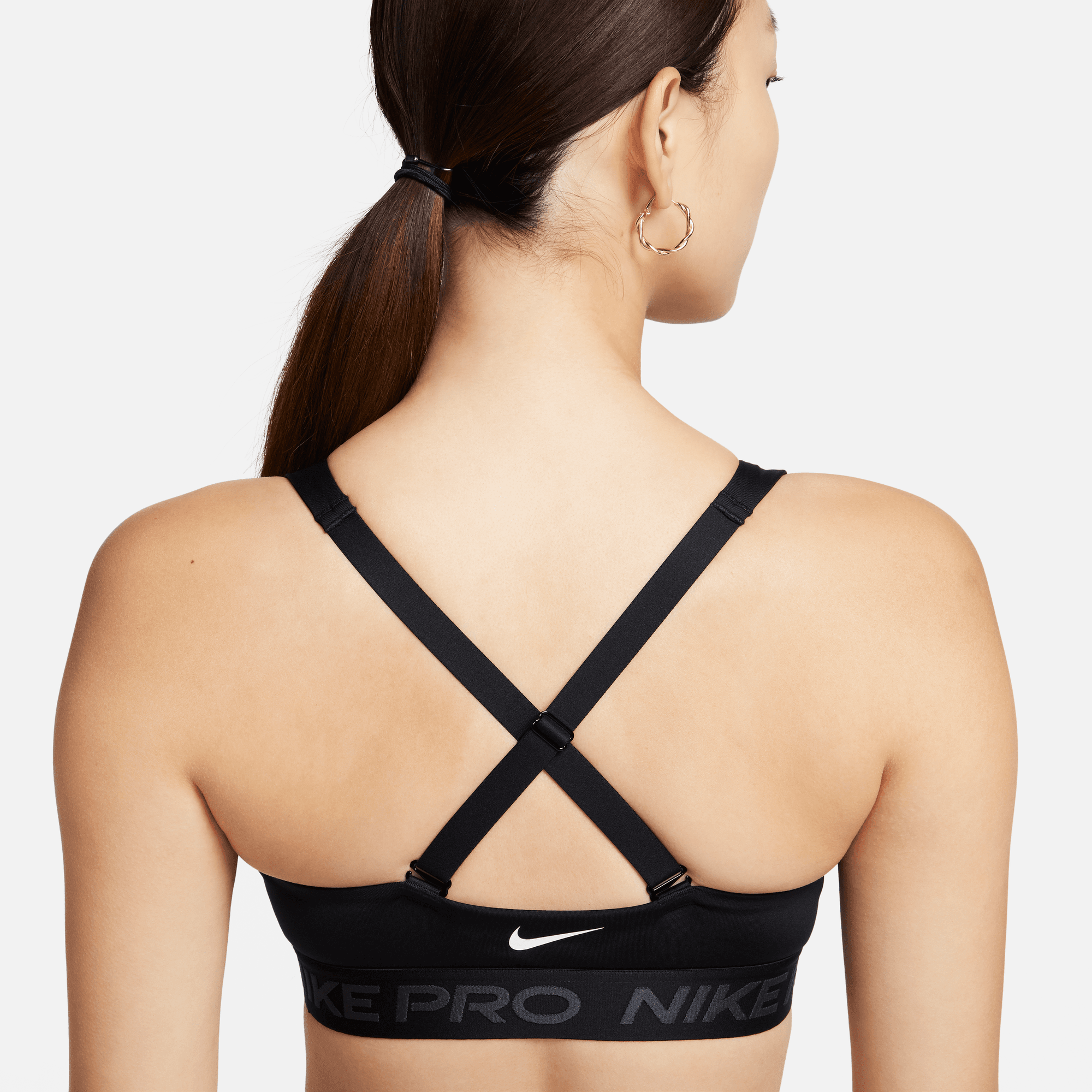 NIKE PRO INDY PLUNGE WOMEN'S MEDIUM-SUPPORT PADDED SPORTS BRA BLACK /ANTHRACITE/WHITE – Park Access