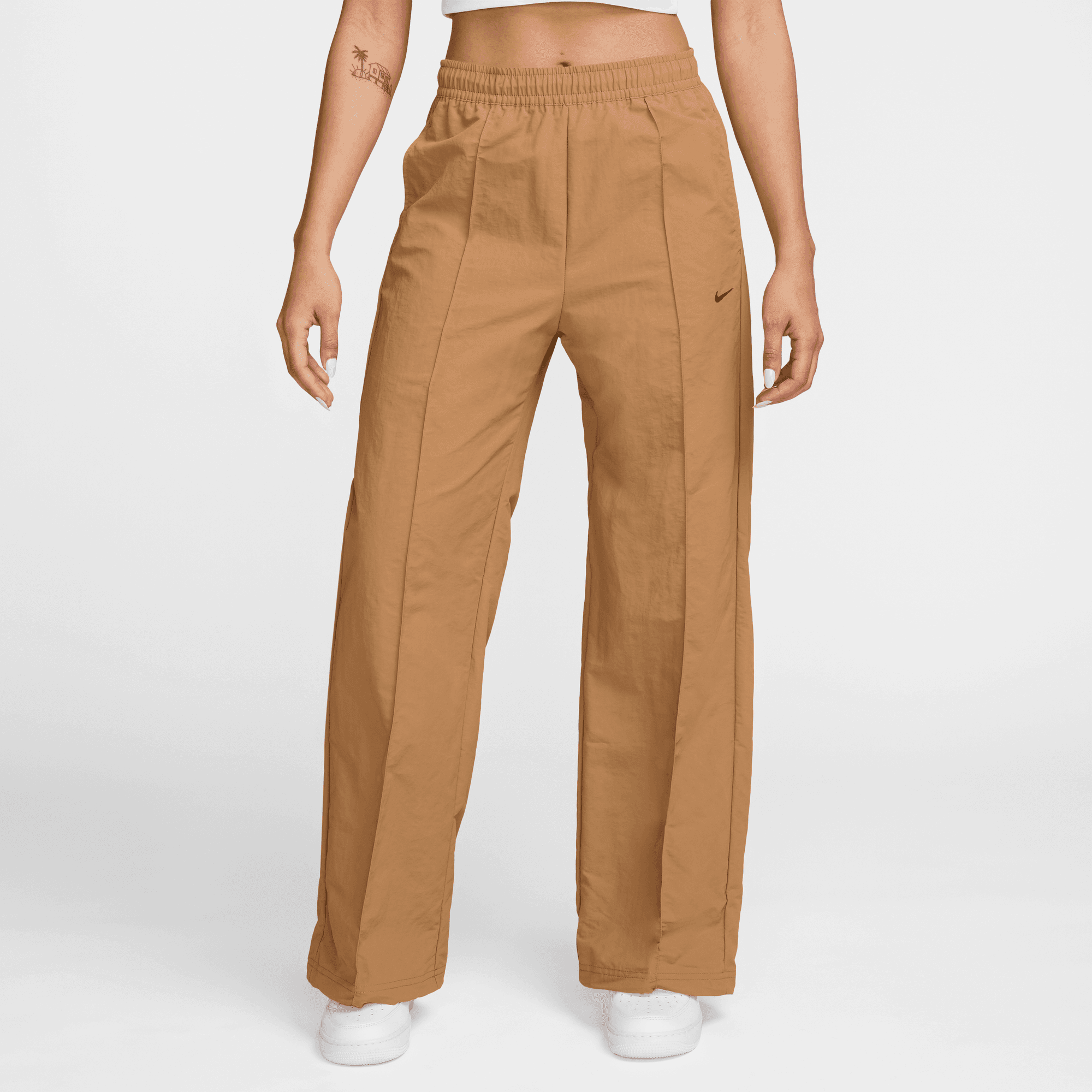 NIKE SPORTSWEAR EVERYTHING WOVENS WOMENS MID-RISE OPEN-HEM PANTS