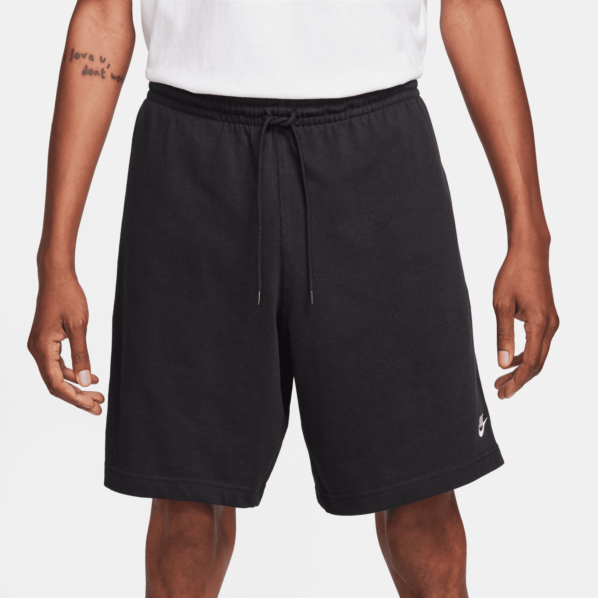 NIKE CLUB MEN'S KNIT SHORTS BLACK/WHITE â Park Access