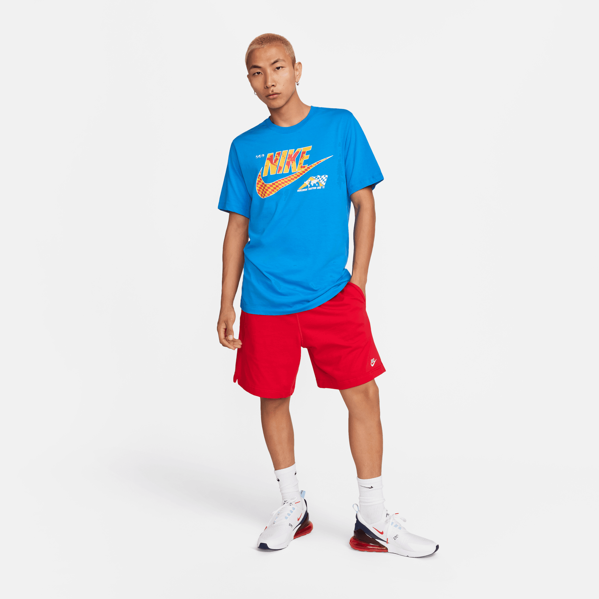 NIKE CLUB MEN S KNIT SHORTS UNIVERSITY RED WHITE Park Access
