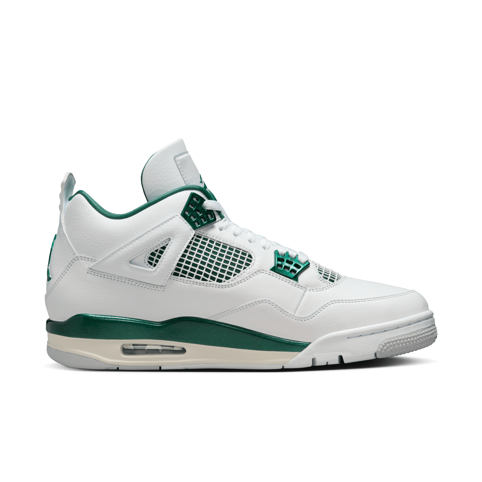 AIR JORDAN 4 RETRO BIG KIDS' SHOES WHITE/OXIDIZED GREEN-WHITE-NEUTRAL ...