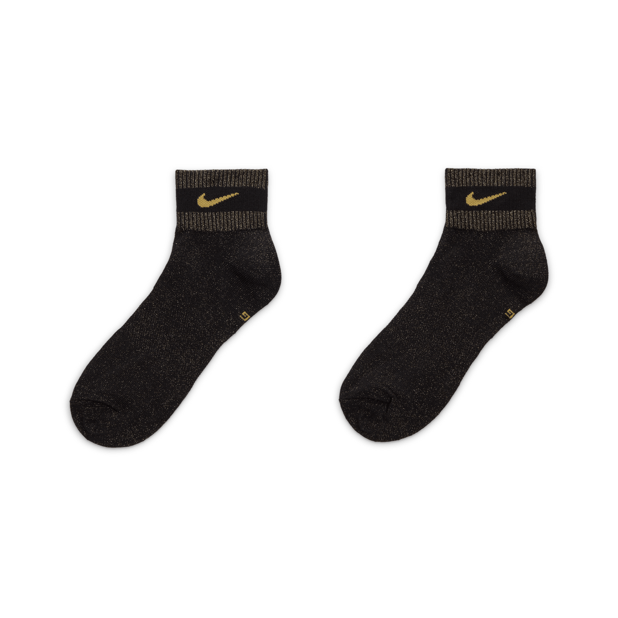 NIKE EVERYDAY ESSENTIALS METALLIC ANKLE SOCKS (1 PAIR) BLACK/METALLIC ...