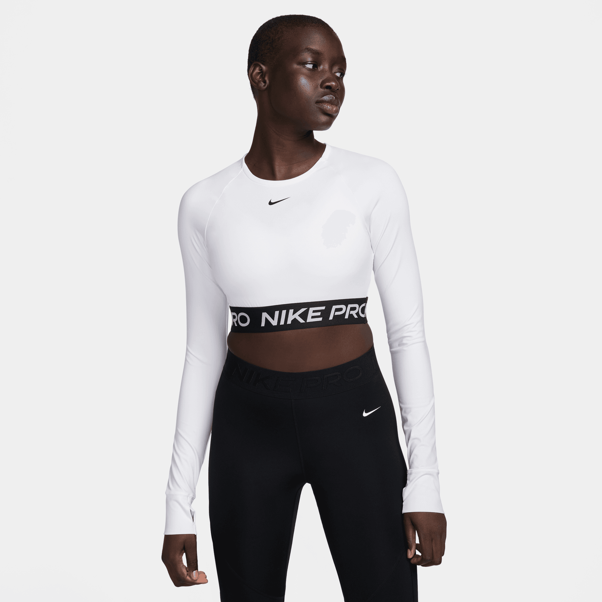 NIKE PRO 365 WOMEN'S DRI-FIT CROPPED LONG-SLEEVE TOP