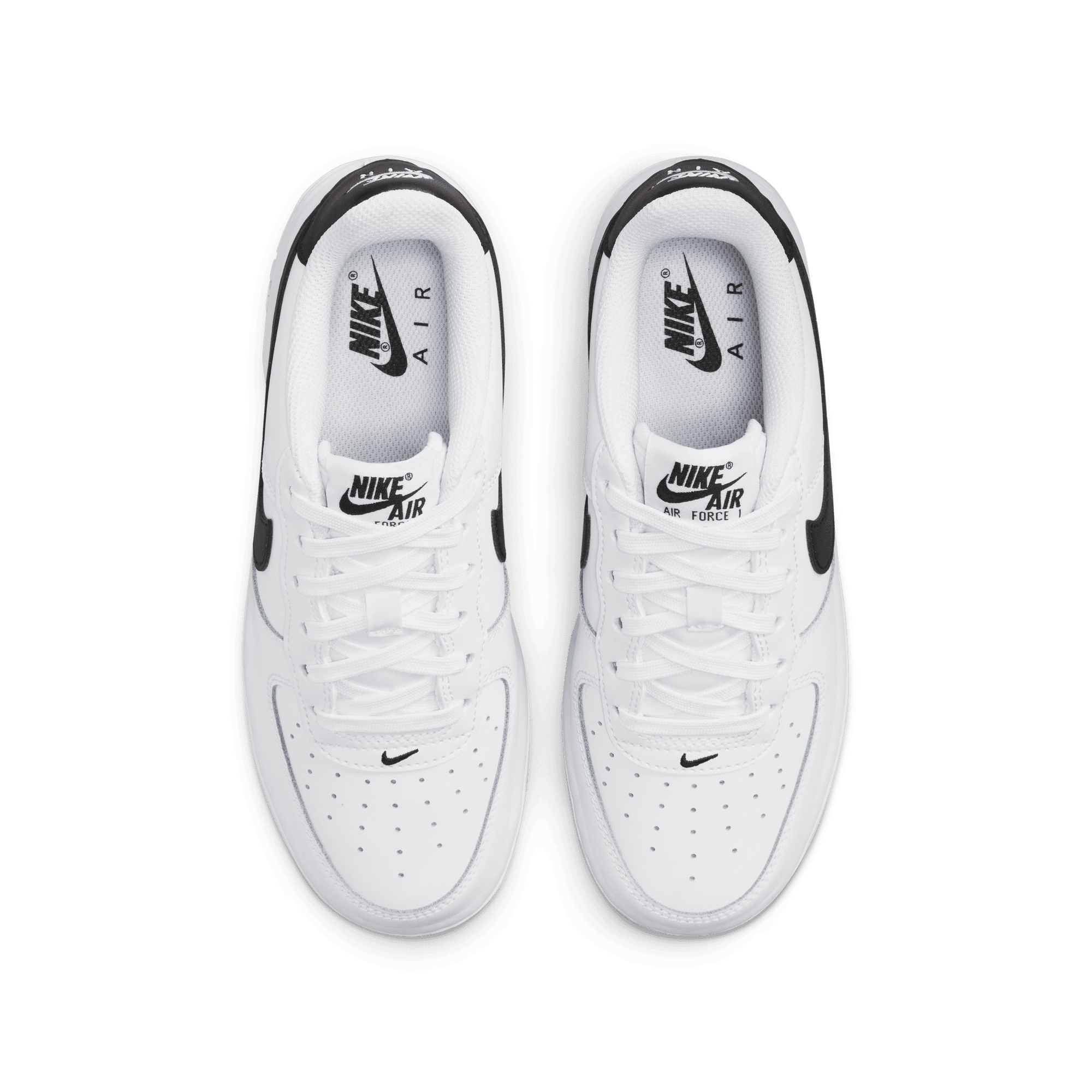 NIKE AIR FORCE 1 BIG KIDS SHOES WHITE BLACK Park Access