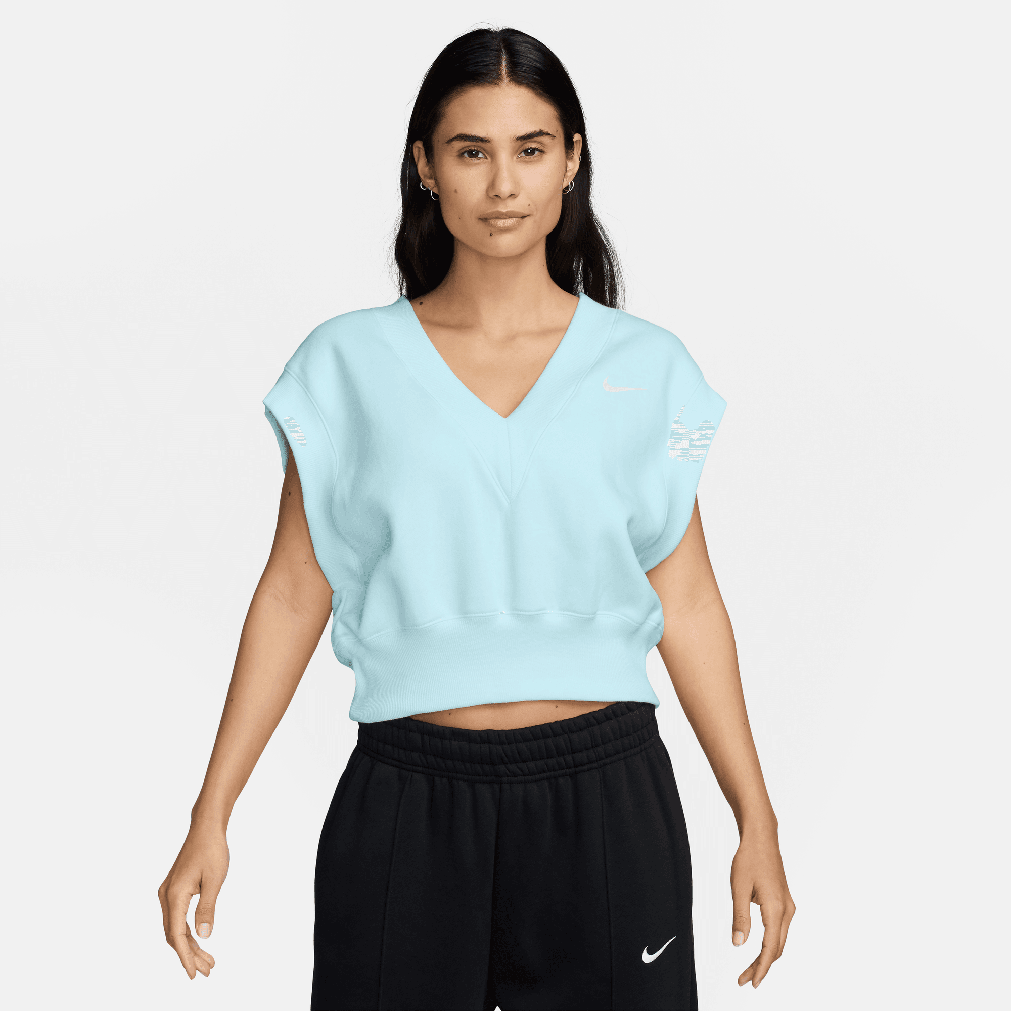 AS WOMEN'S NSW PHNX FLC SLVLS VNECK