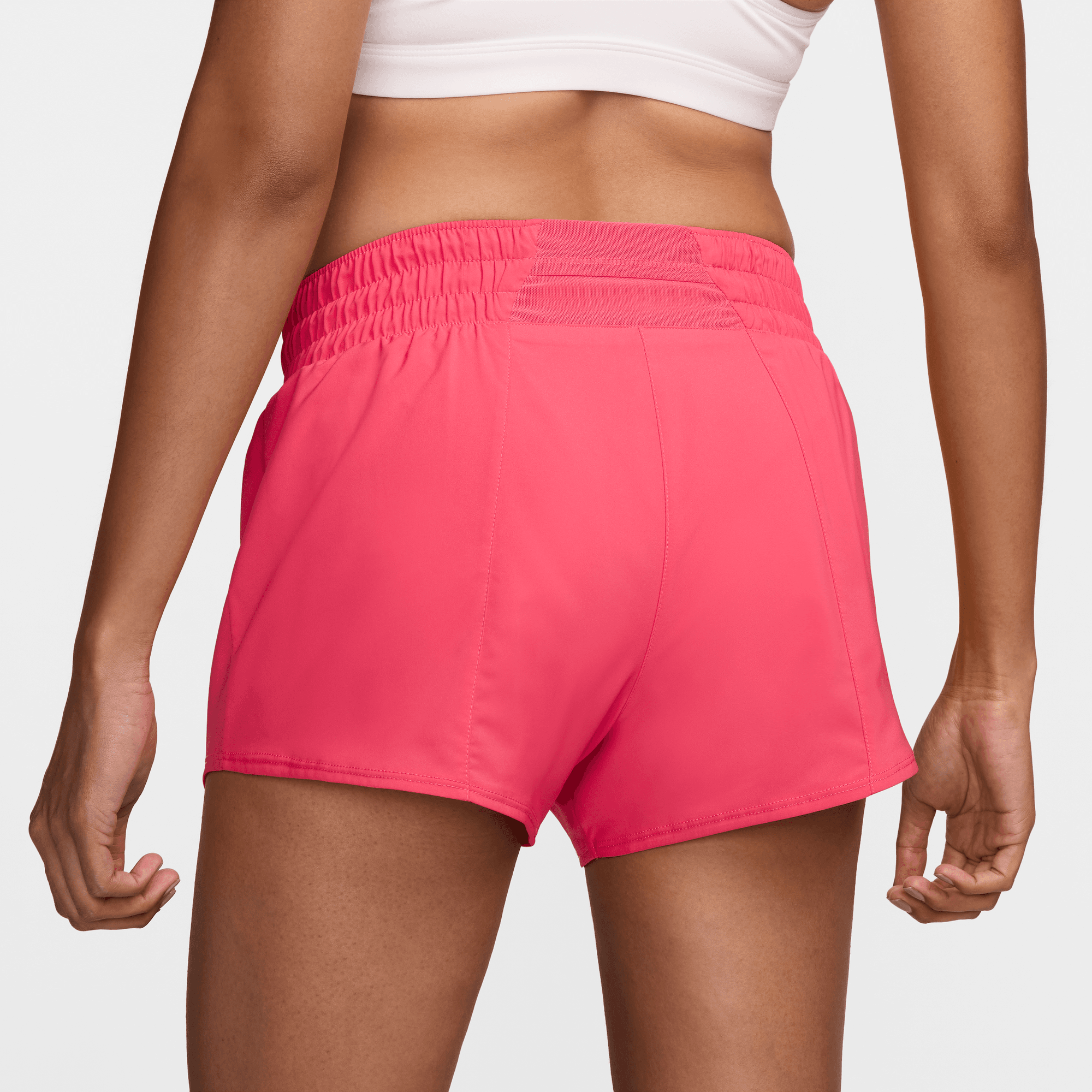 NIKE ONE WOMEN'S DRI-FIT MID-RISE BRIEF-LINED GRAPHIC SHORTS