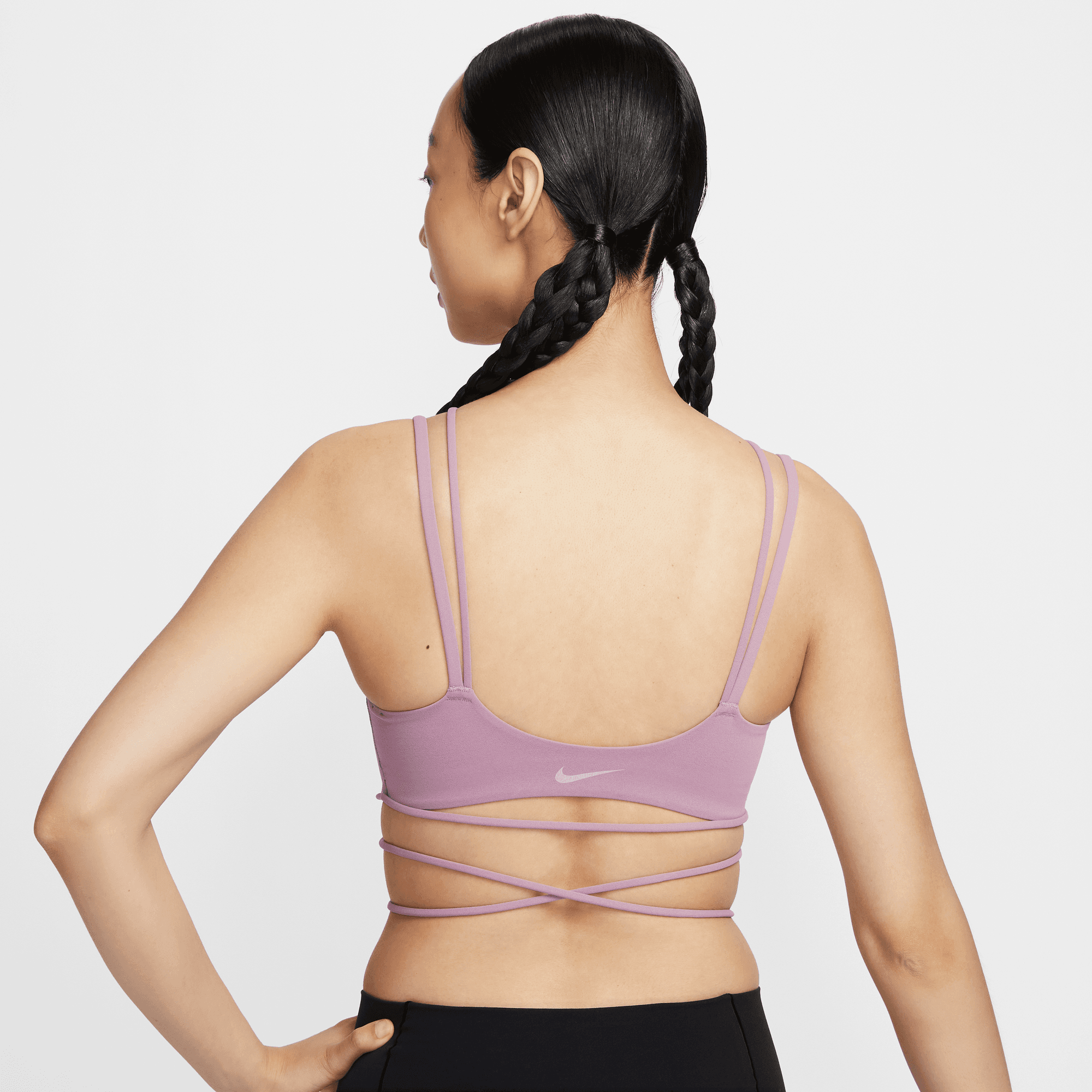 NIKE ZENVY STRAPPY WRAP WOMEN'S LIGHT-SUPPORT PADDED SPORTS BRA