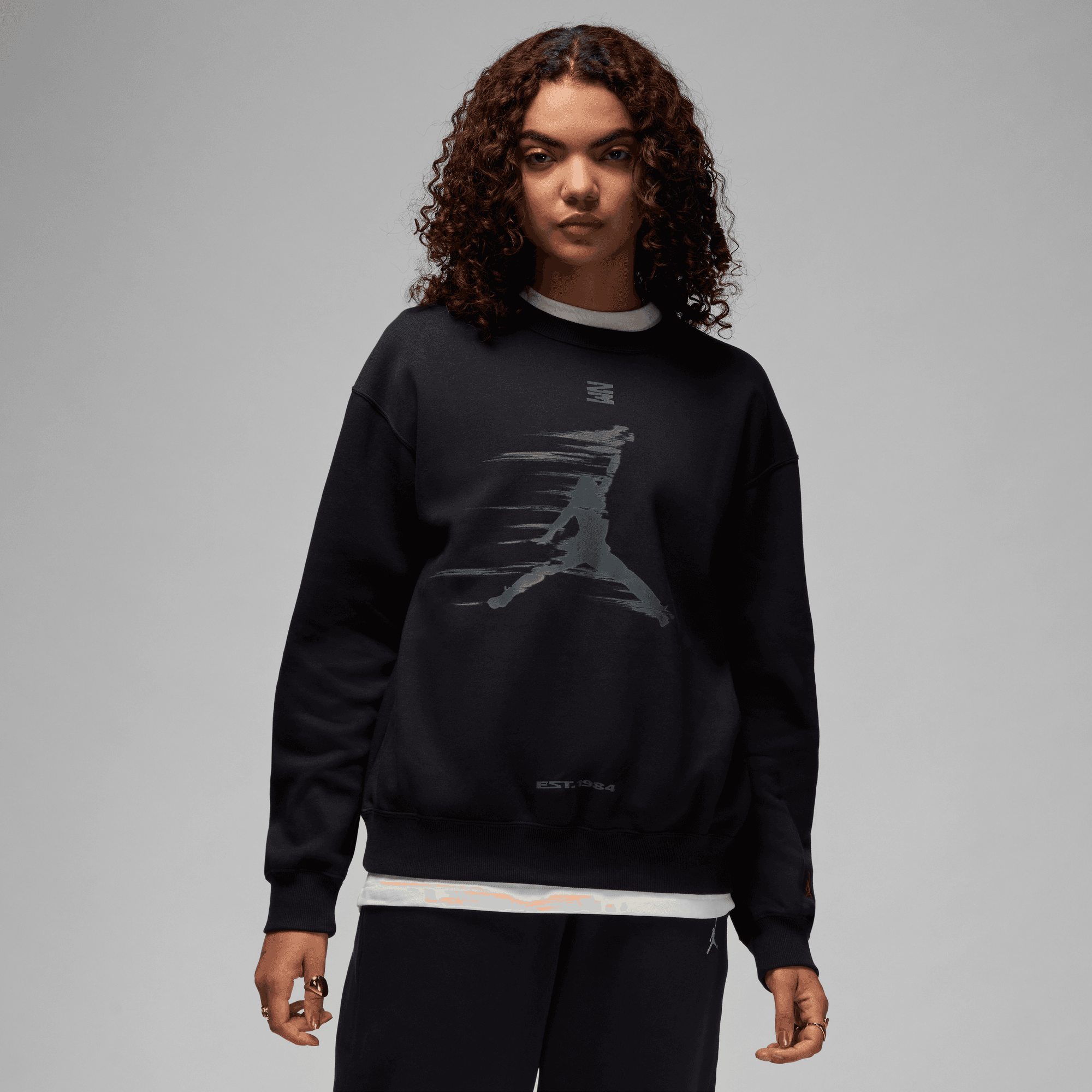 JORDAN BROOKLYN FLEECE WOMEN'S GRAPHIC CREW-NECK SWEATSHIRT