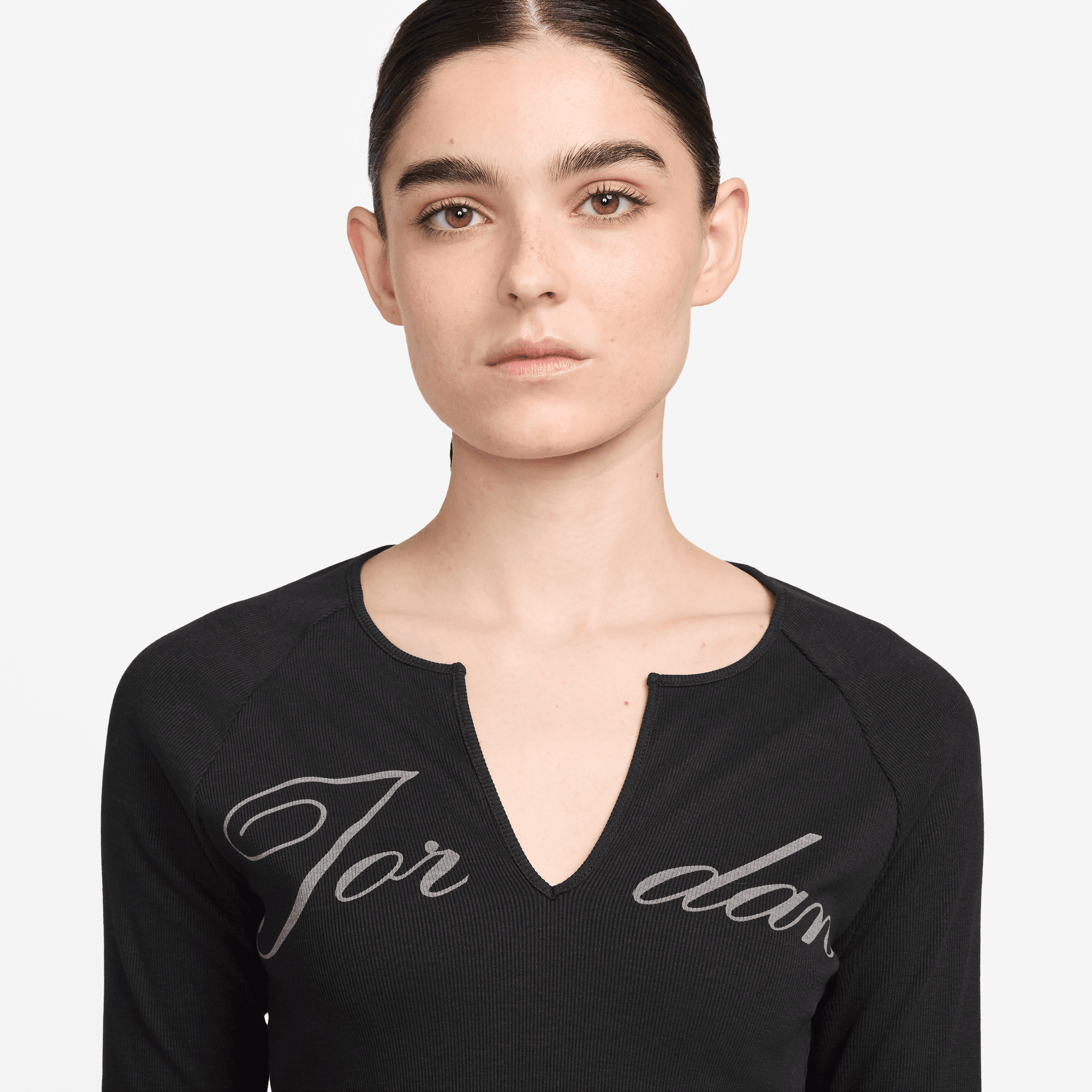 JORDAN WOMEN'S LONG-SLEEVE RIBBED TOP