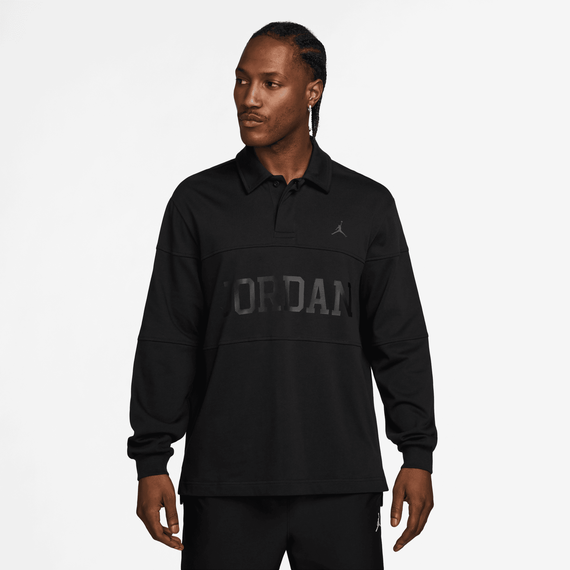 JORDAN ESSENTIALS MEN'S LONG-SLEEVE RUGBY TOP