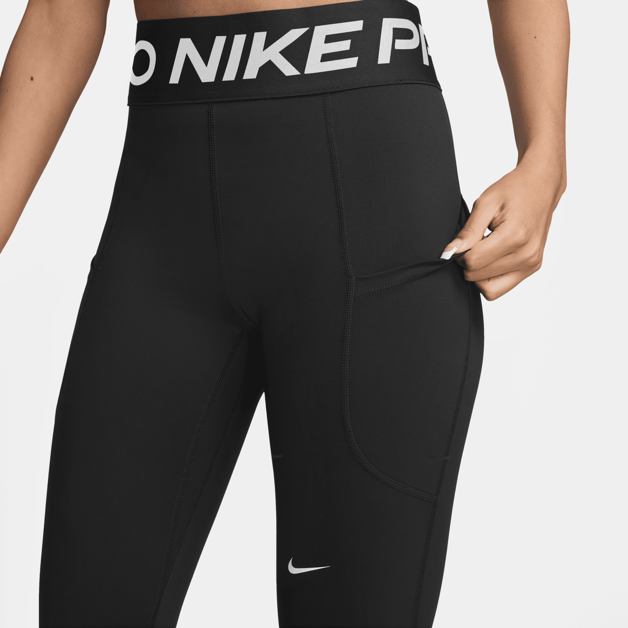 NIKE PRO SCULPT WOMEN'S HIGH-WAISTED 7/8 LEGGINGS WITH POCKETS BLACK ...